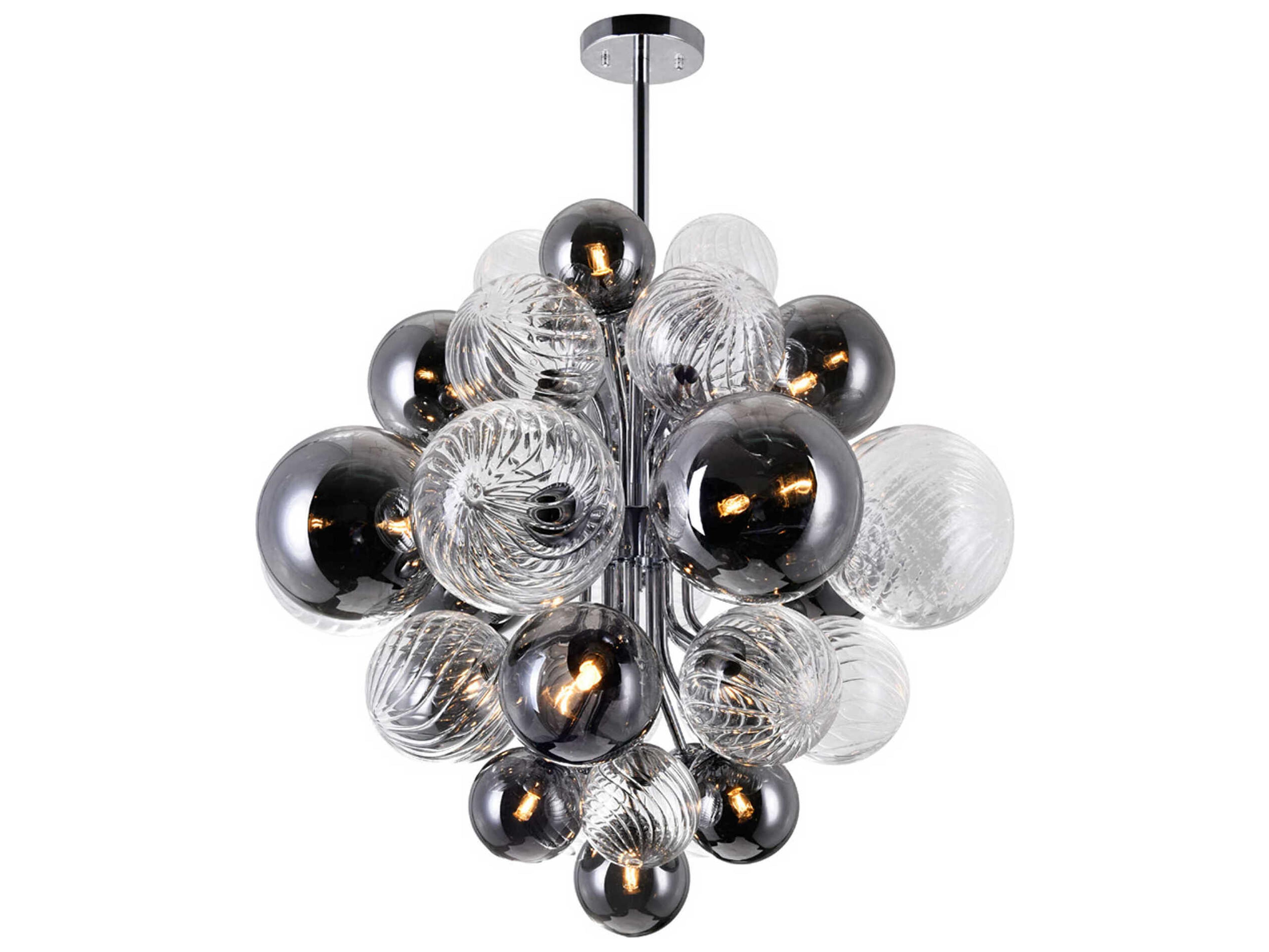 CWI Lighting Pallocino 15-Light Chrome Globe Chandelier