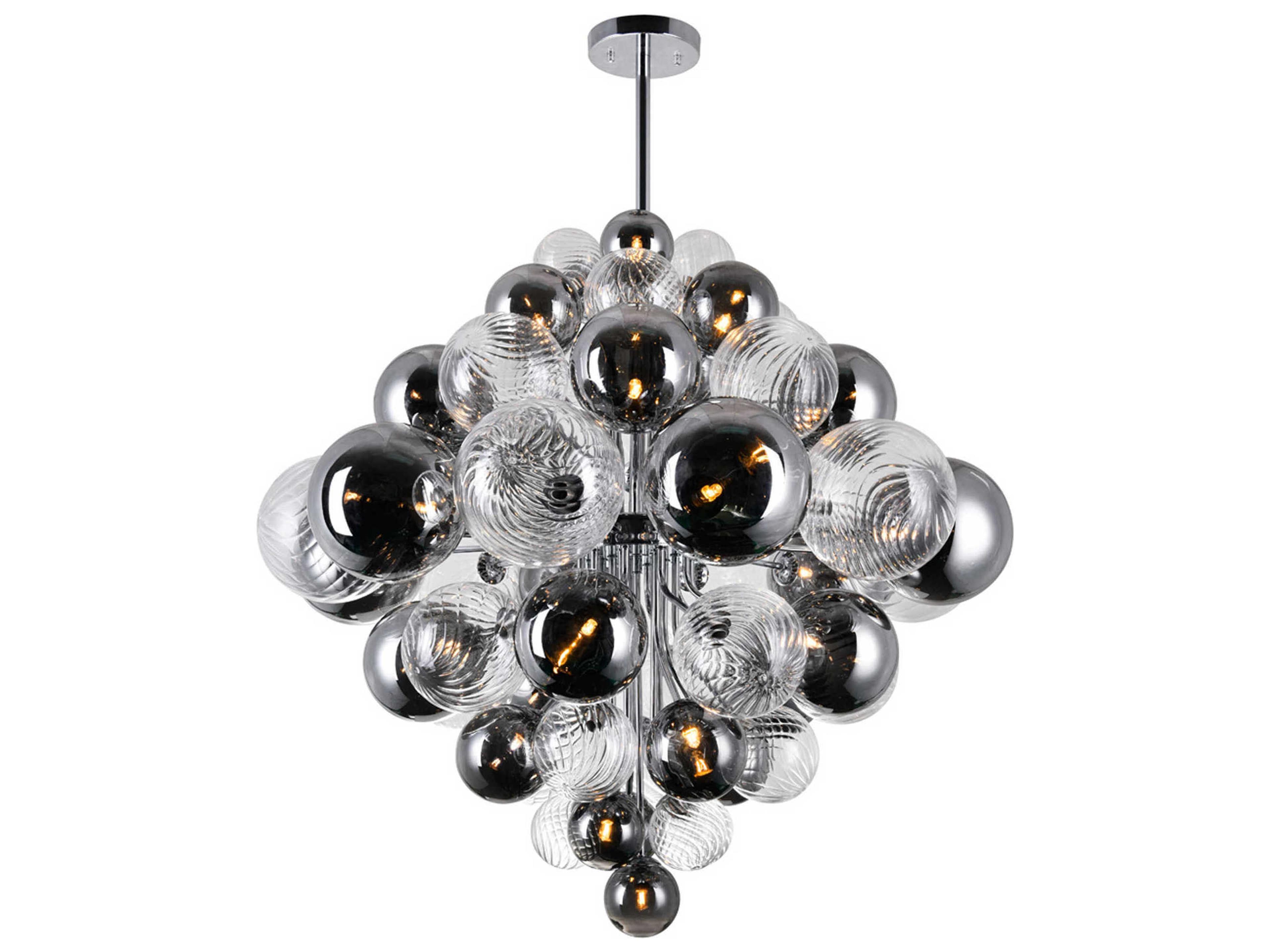 CWI Lighting Pallocino 27-Light Chrome Globe Chandelier