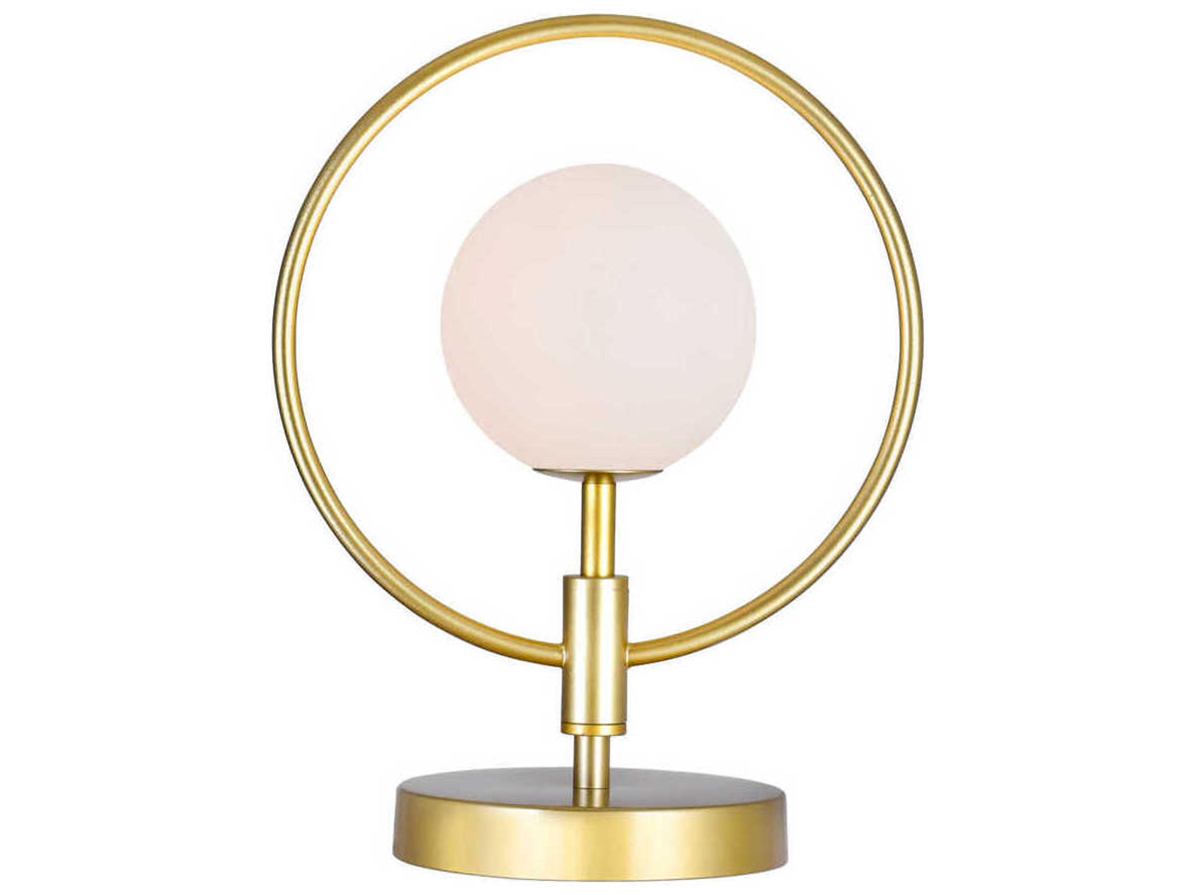 CWI Lighting Celeste Medallion Gold Frosted Glass Table Lamp