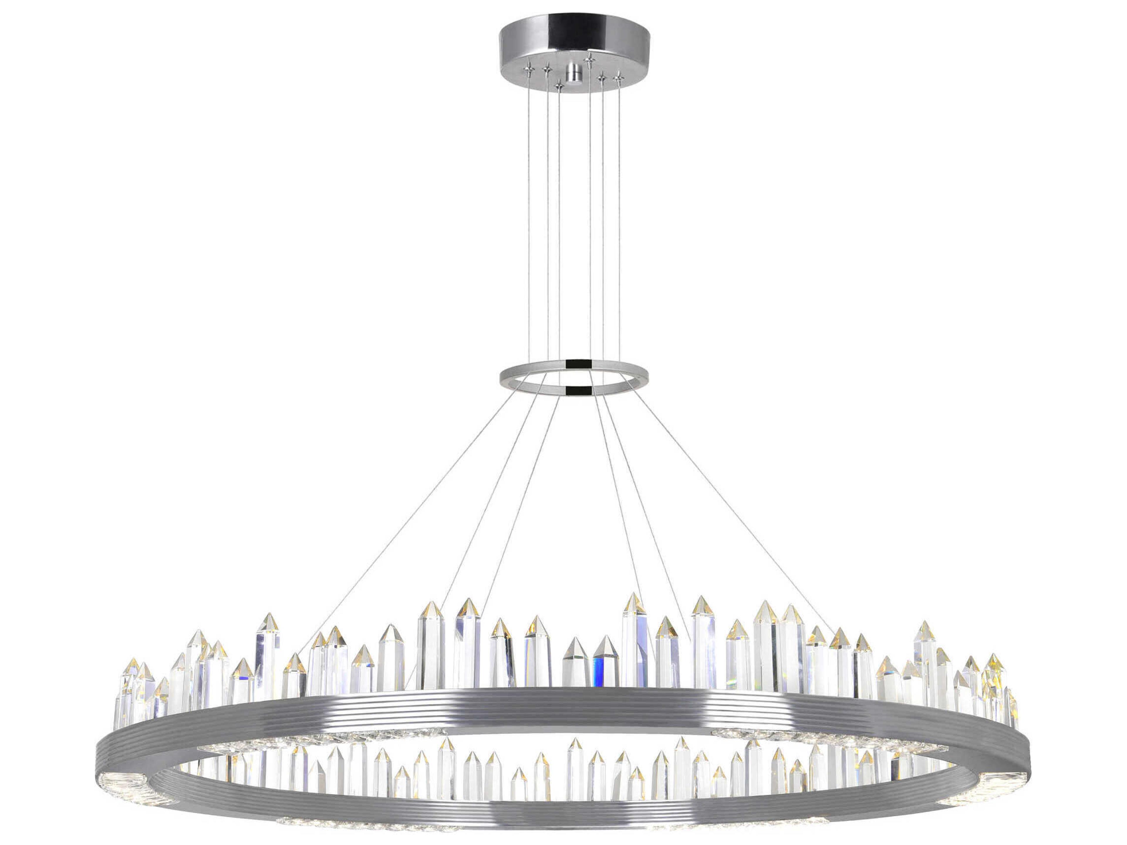 CWI Lighting Agassiz Polished Nickel Round Pendant