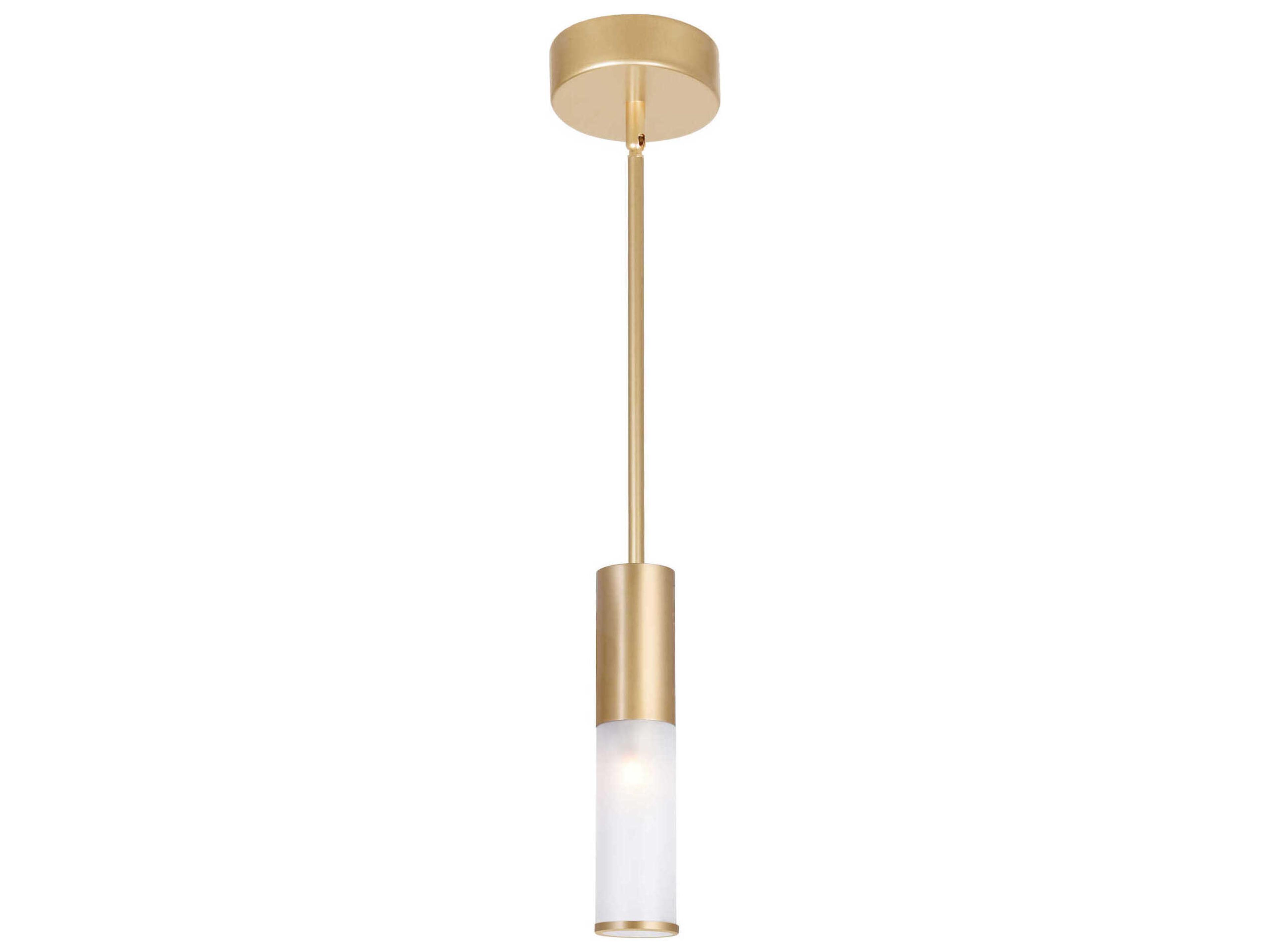 CWI Lighting Pipes 1-Light Sun Gold Cylinder Mini Pendant