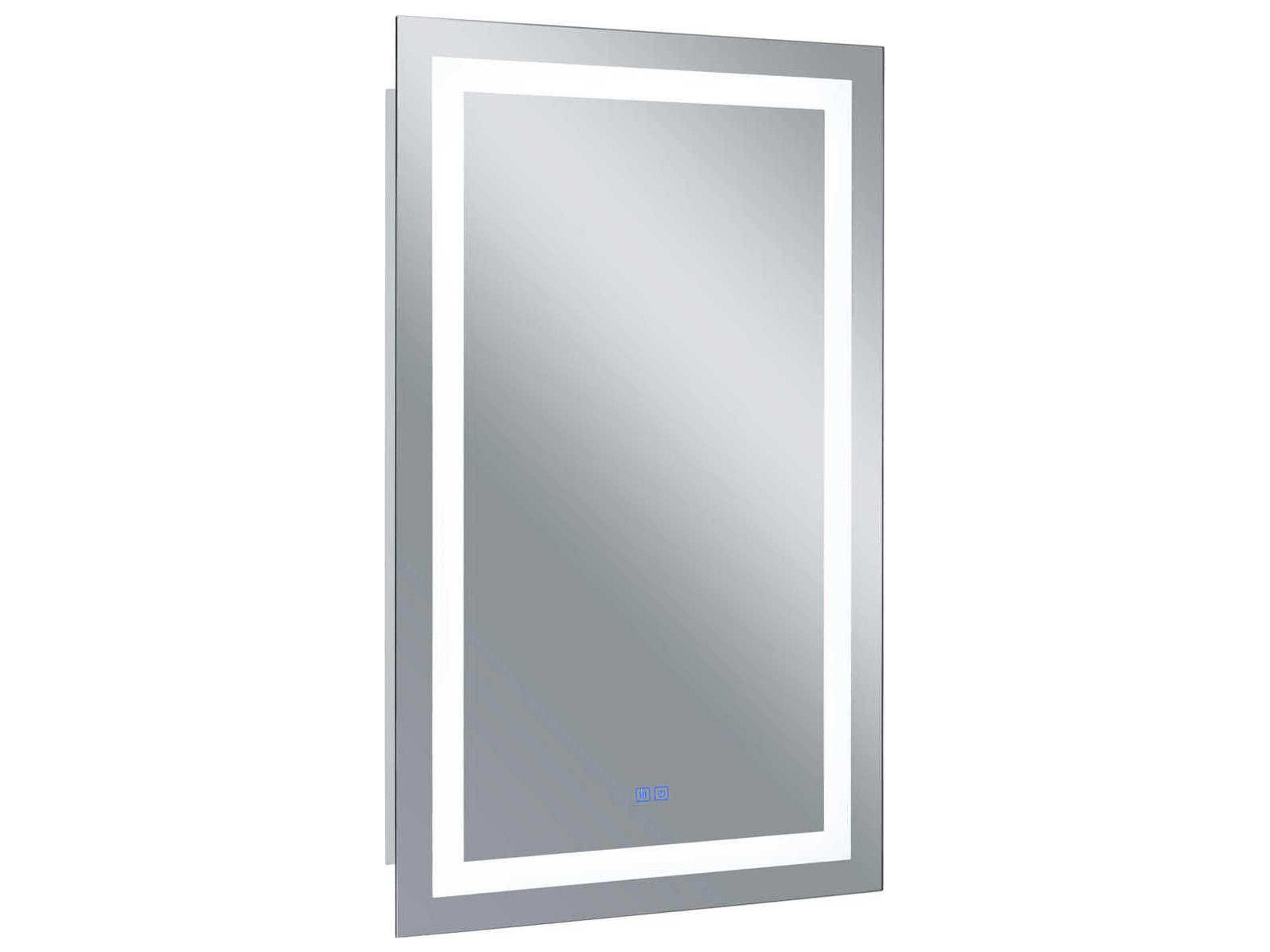 CWI Lighting Abril White Rectangular Wall Mirror