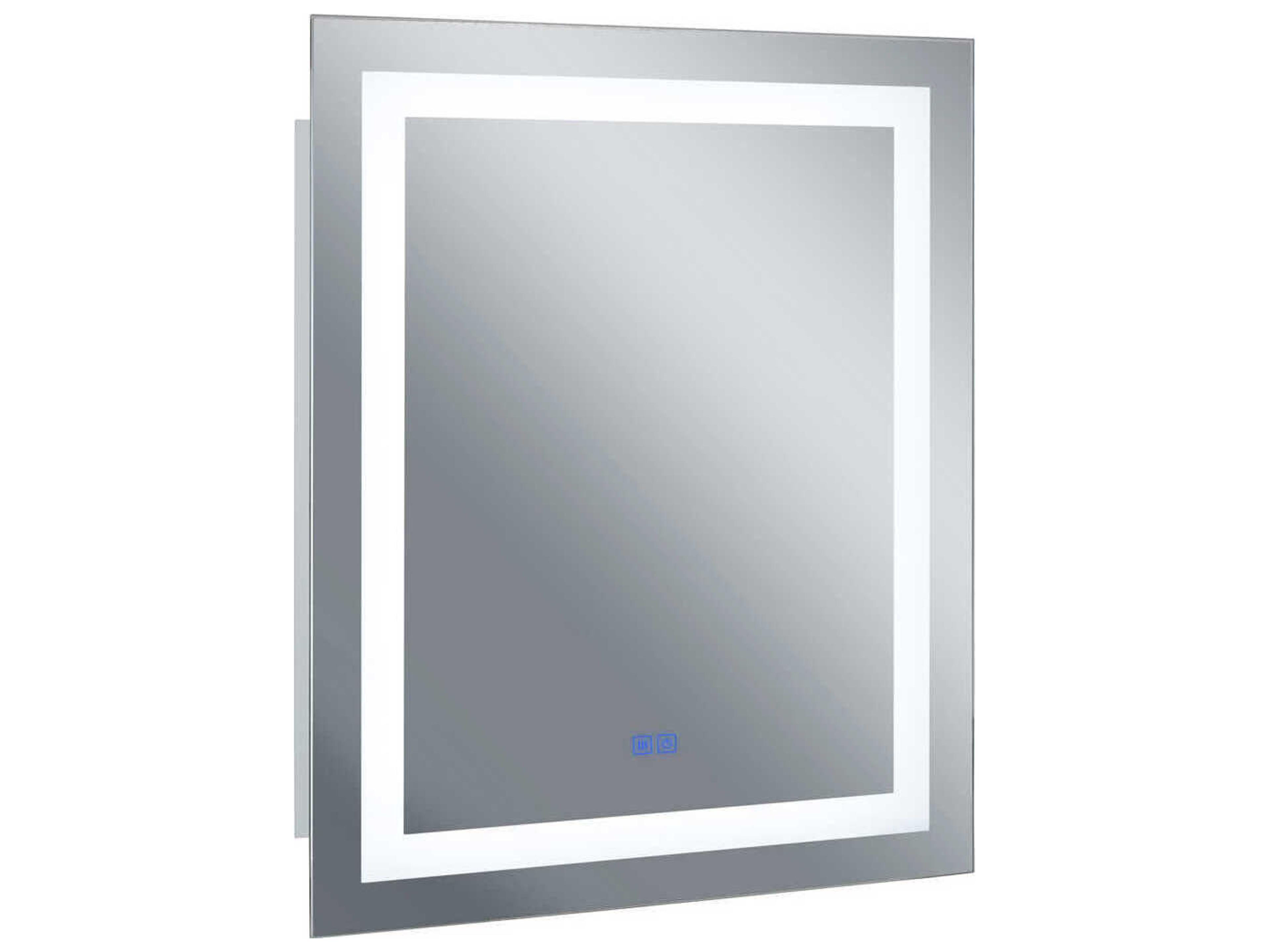 CWI Lighting Abril White Square Wall Mirror