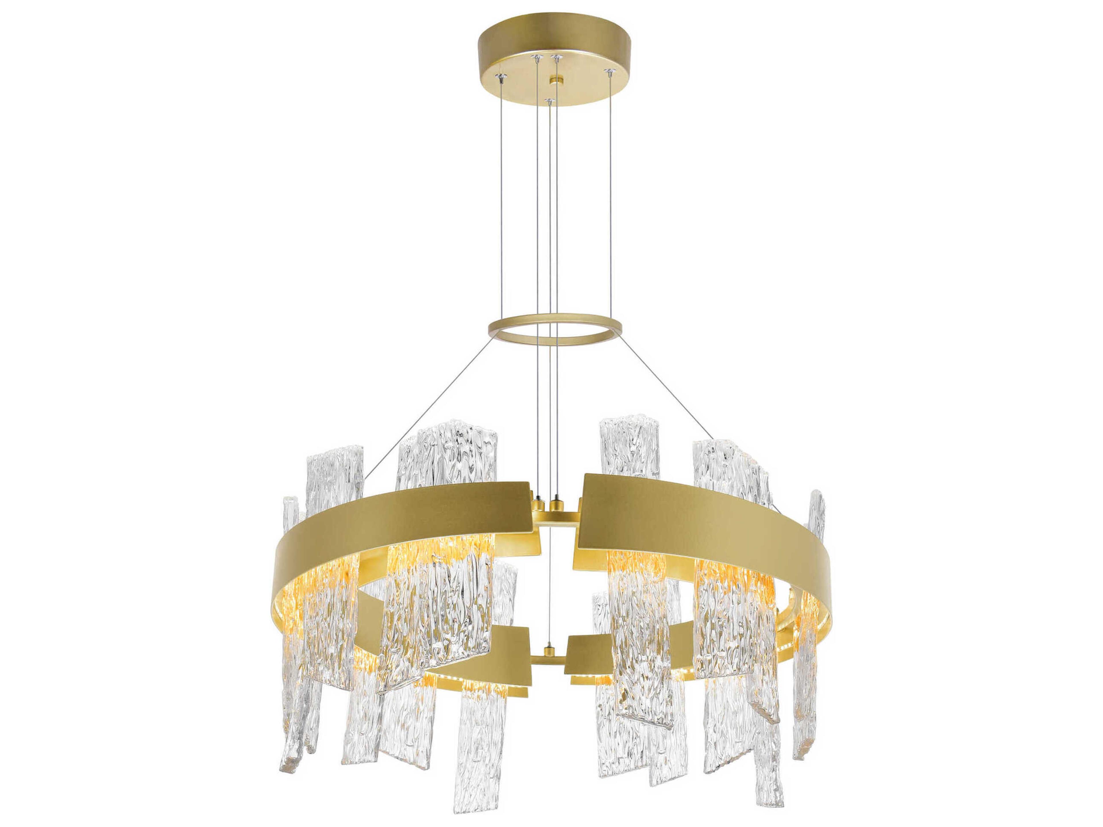 CWI Lighting Guadiana Satin Gold Round Pendant