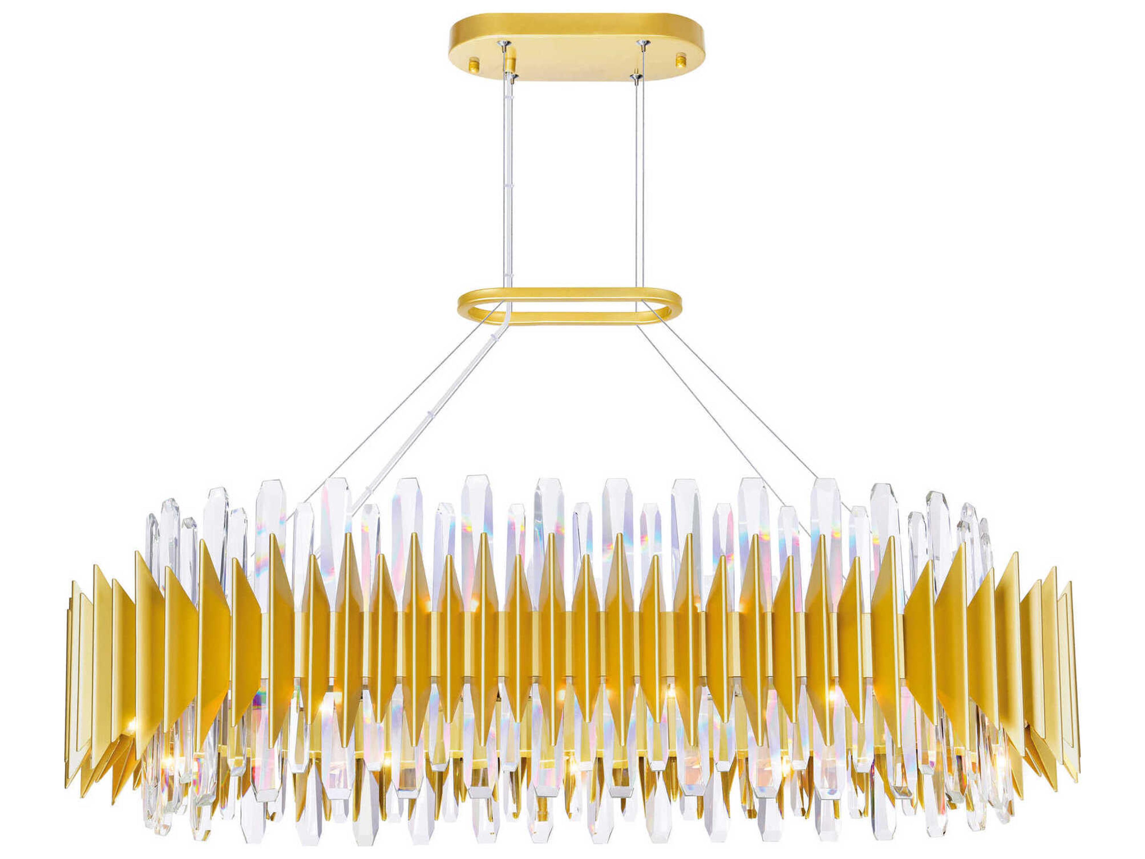 CWI Lighting Cityscape 20-Light Satin Gold Island Pendant