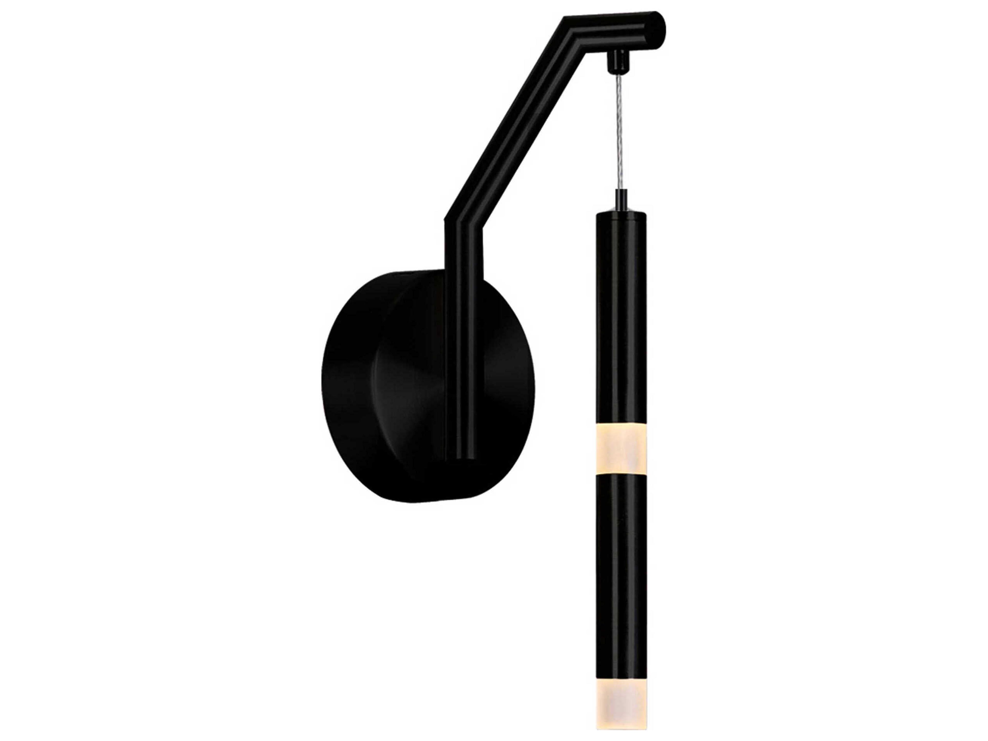 CWI Lighting Flute Black Wall Sconce