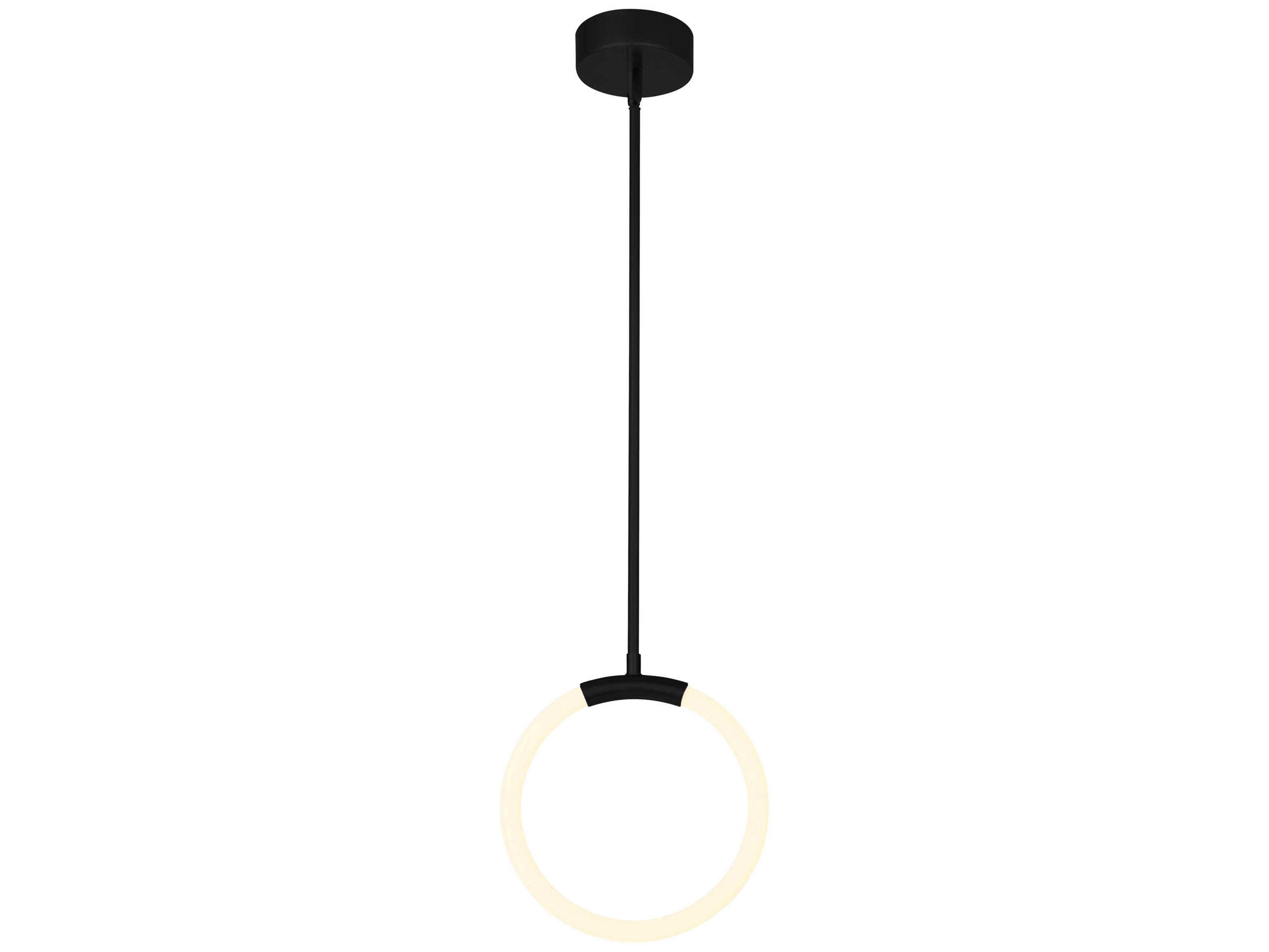 CWI Lighting Hoops Black Round Mini Pendant