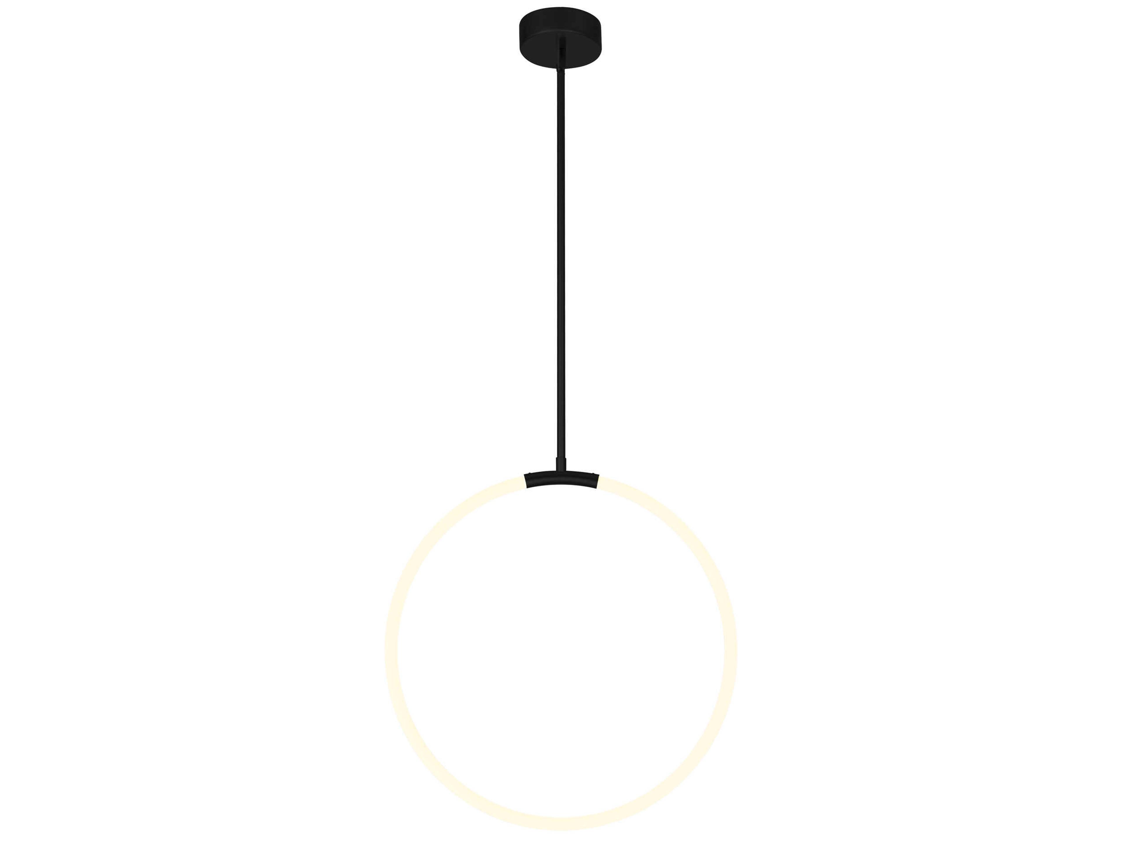 CWI Lighting Hoops Black Round Pendant
