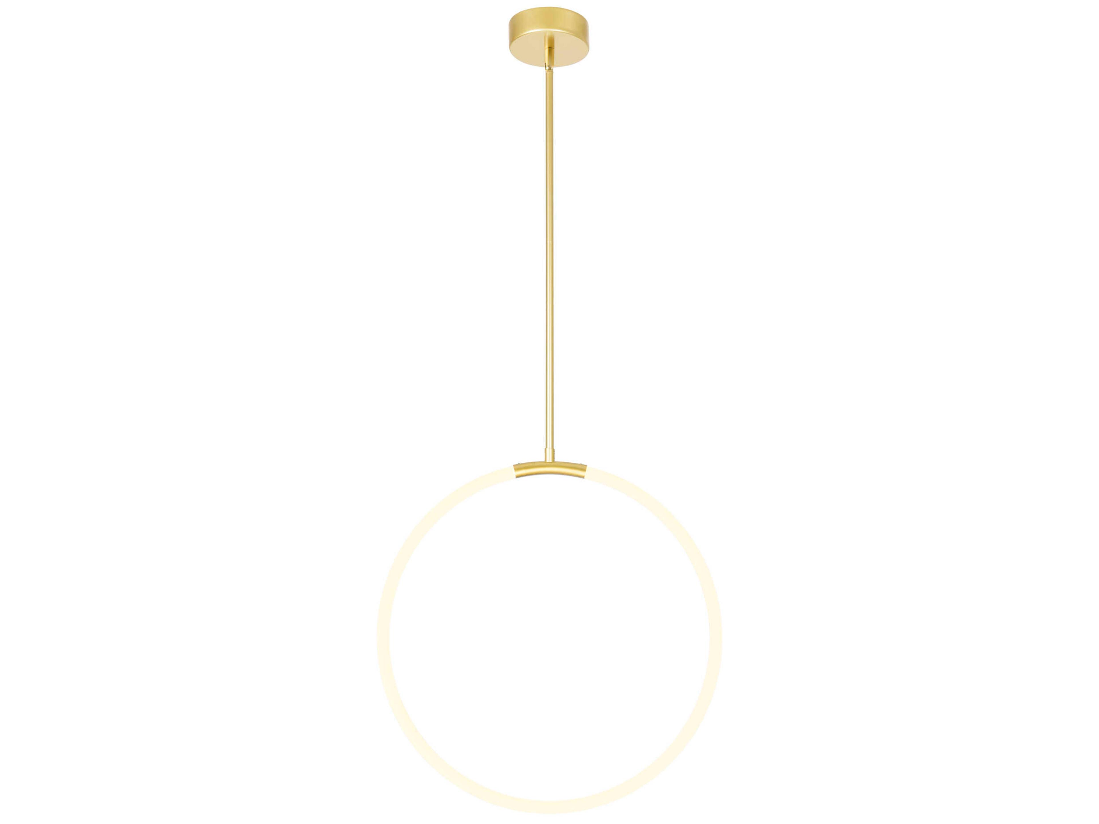 CWI Lighting Hoops Satin Gold Round Pendant