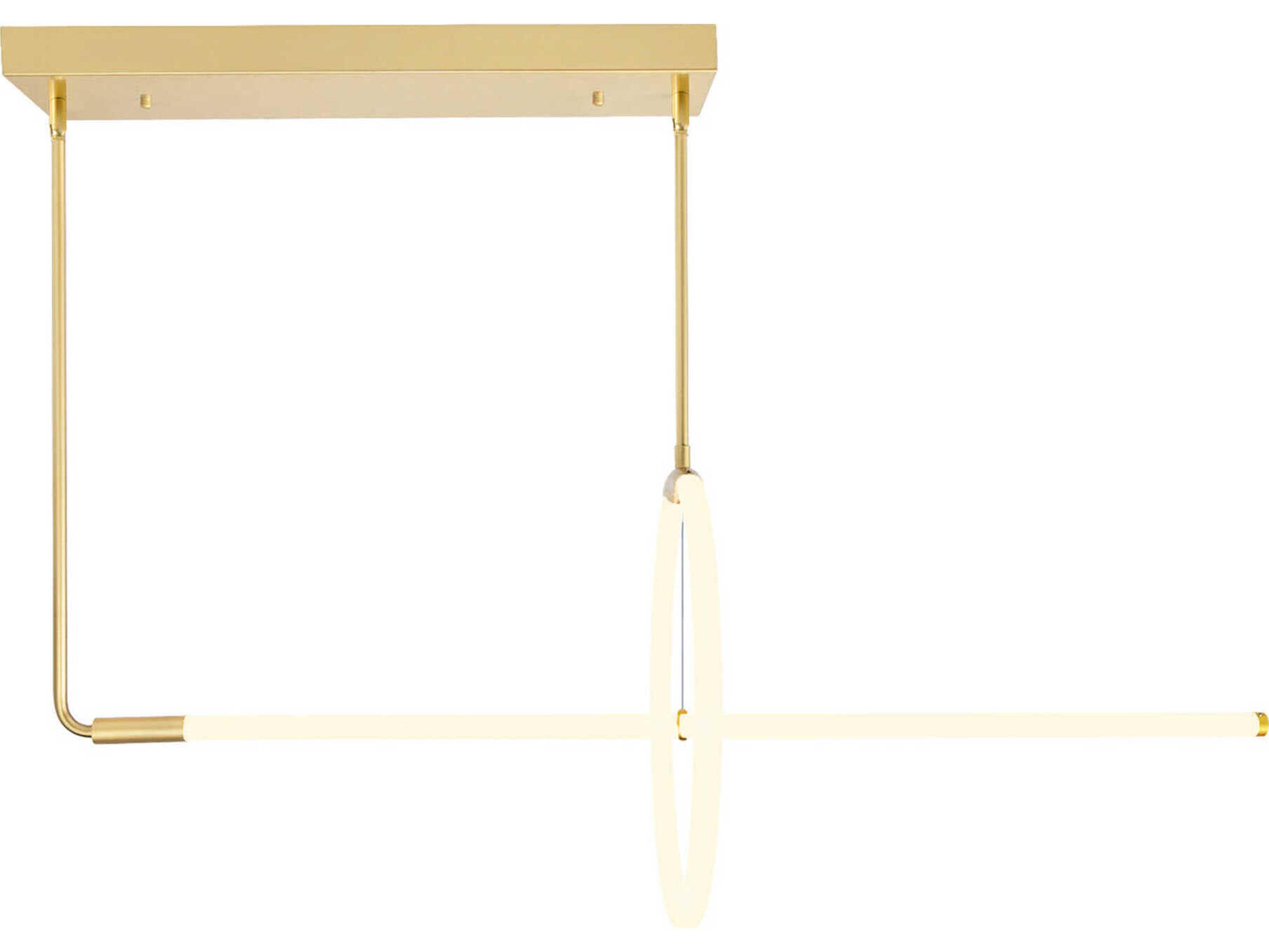 CWI Lighting Hoops Satin Gold Geometric Island Pendant