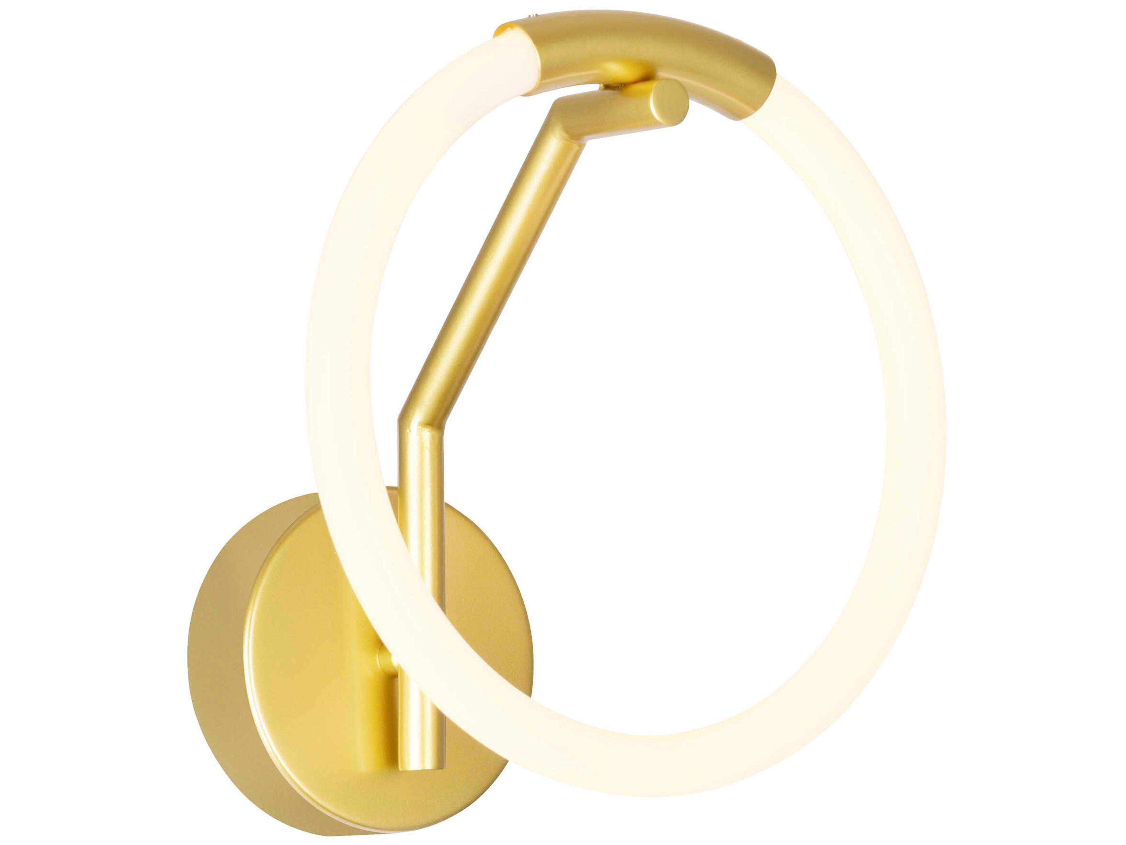 CWI Lighting Hoops Satin Gold Wall Sconce