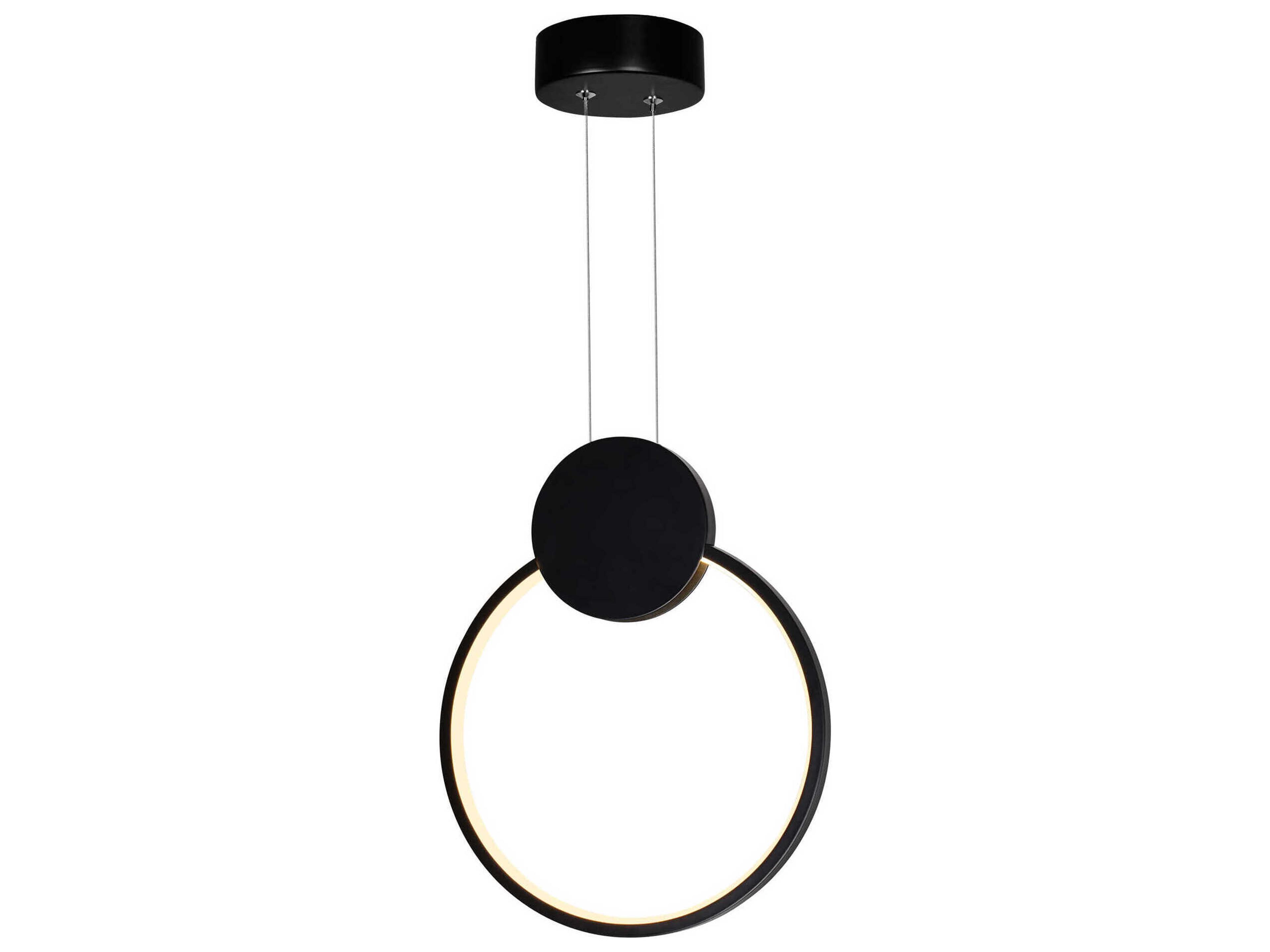 CWI Lighting Pulley Black Geometric Round Mini Pendant