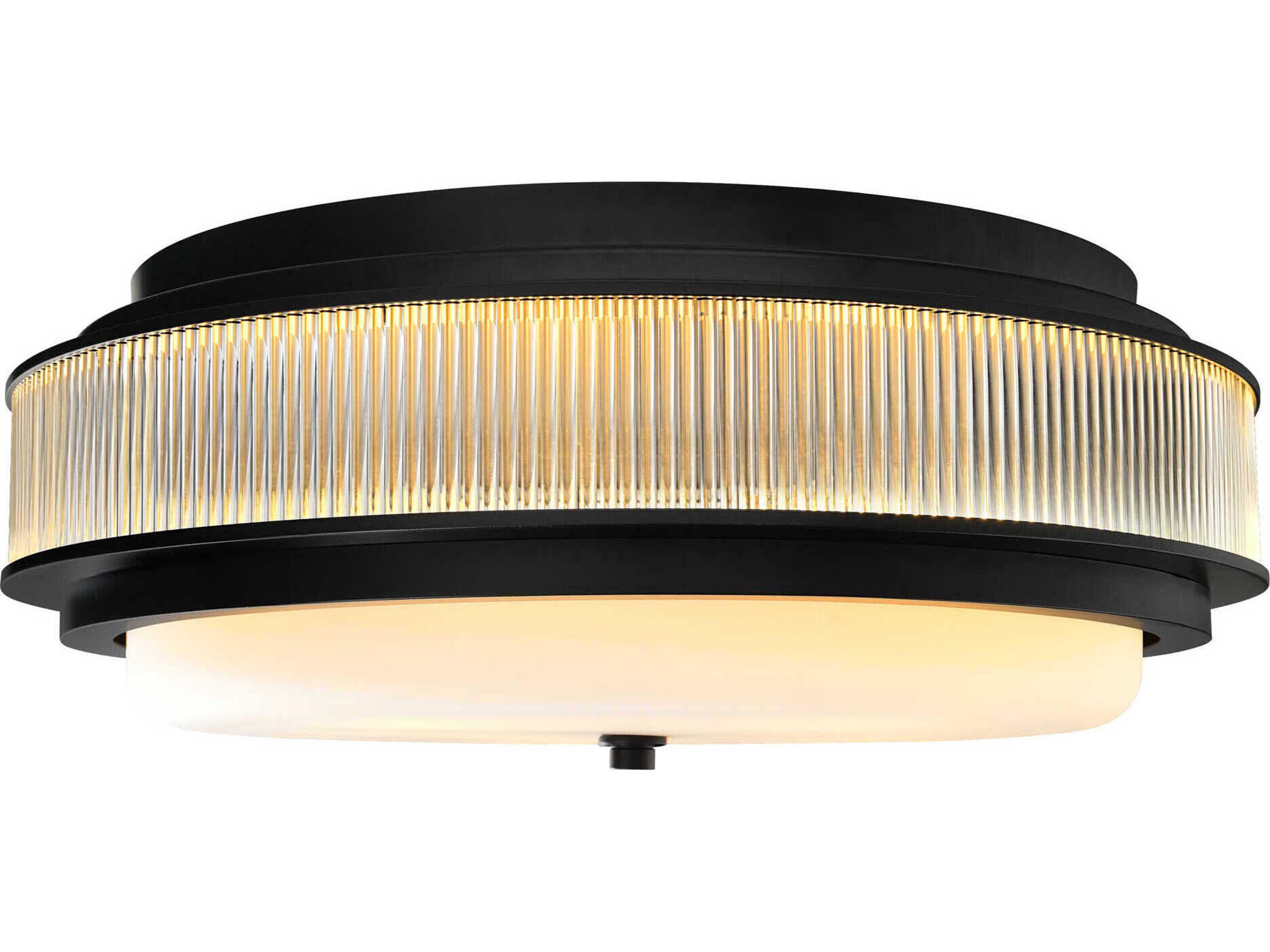 CWI Lighting Valdivia 5-Light Black Flush Mount