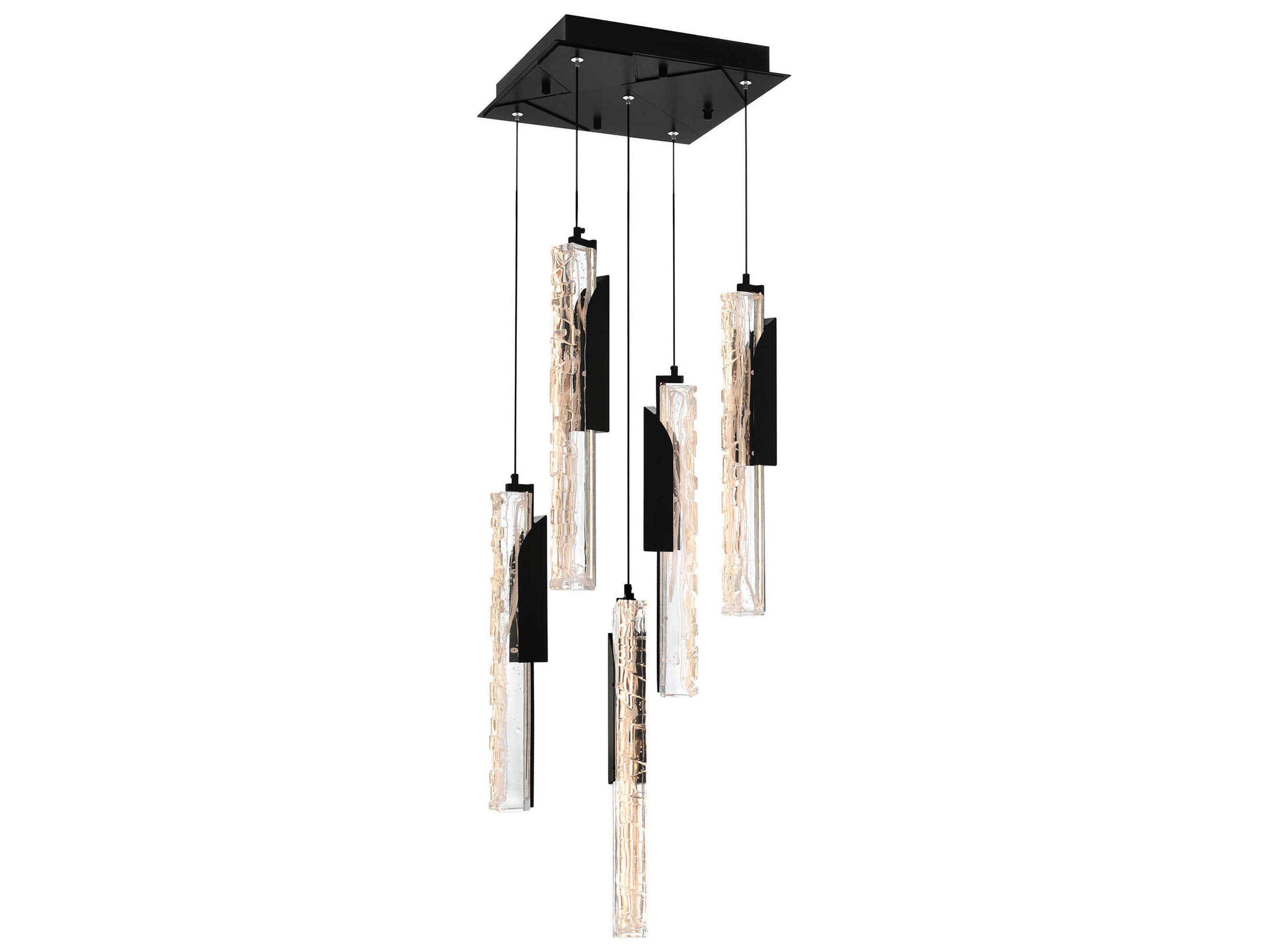 CWI Lighting Valira Black Linear Mini Pendant
