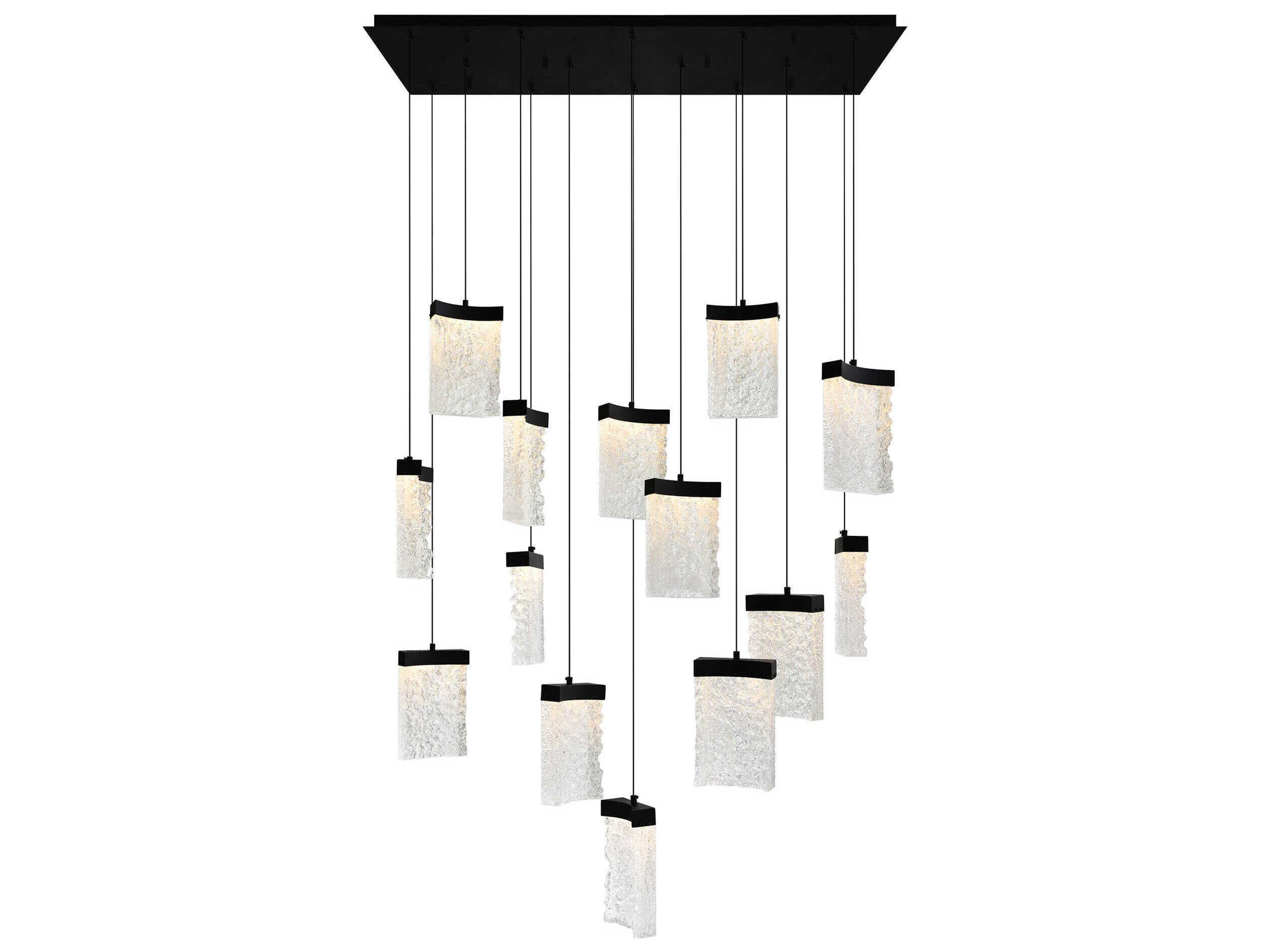 CWI Lighting Lava Black Island Pendant