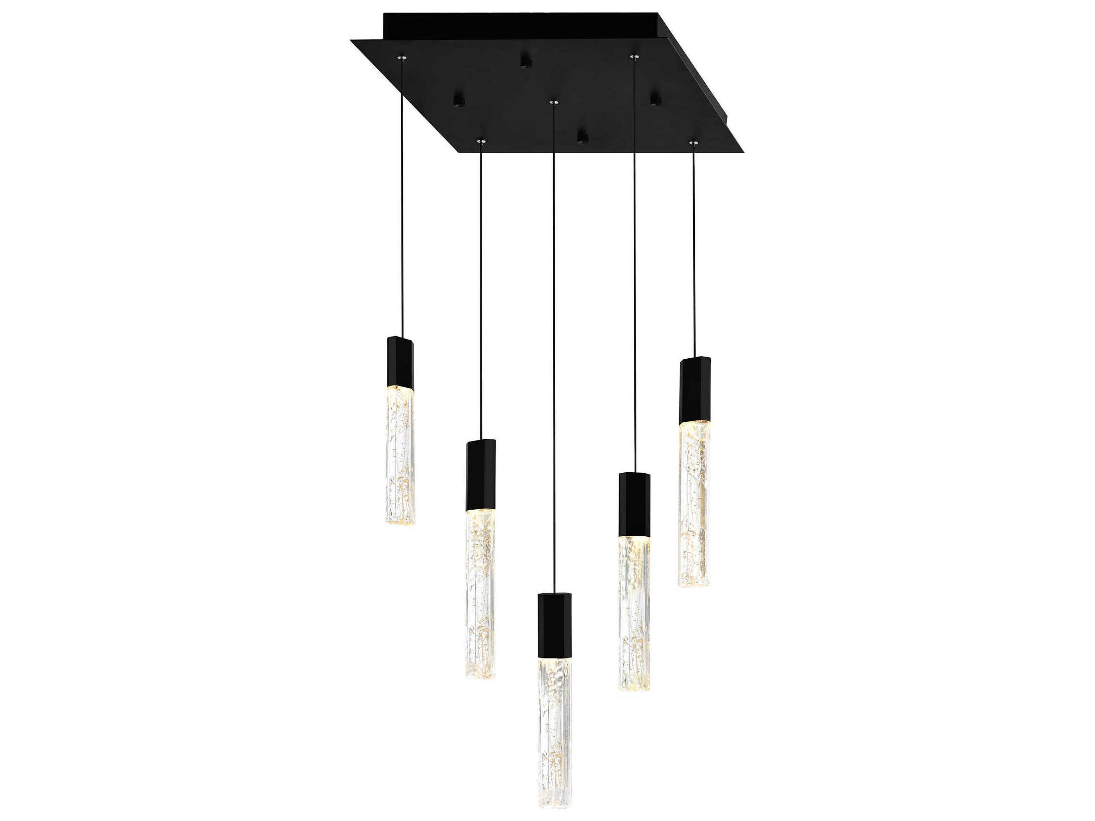 CWI Lighting Greta Black Linear Mini Pendant