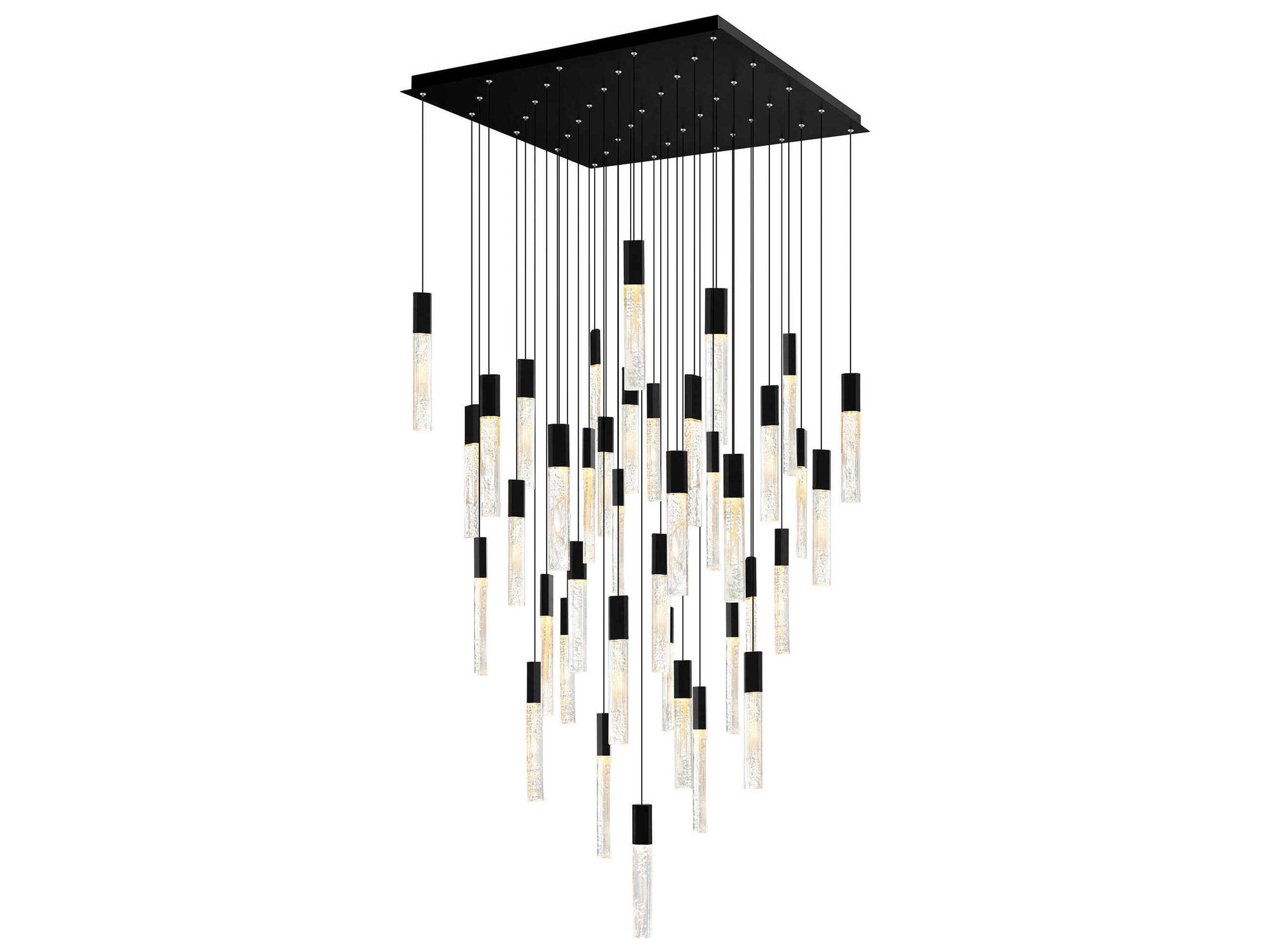 CWI Lighting Greta Black Linear Pendant