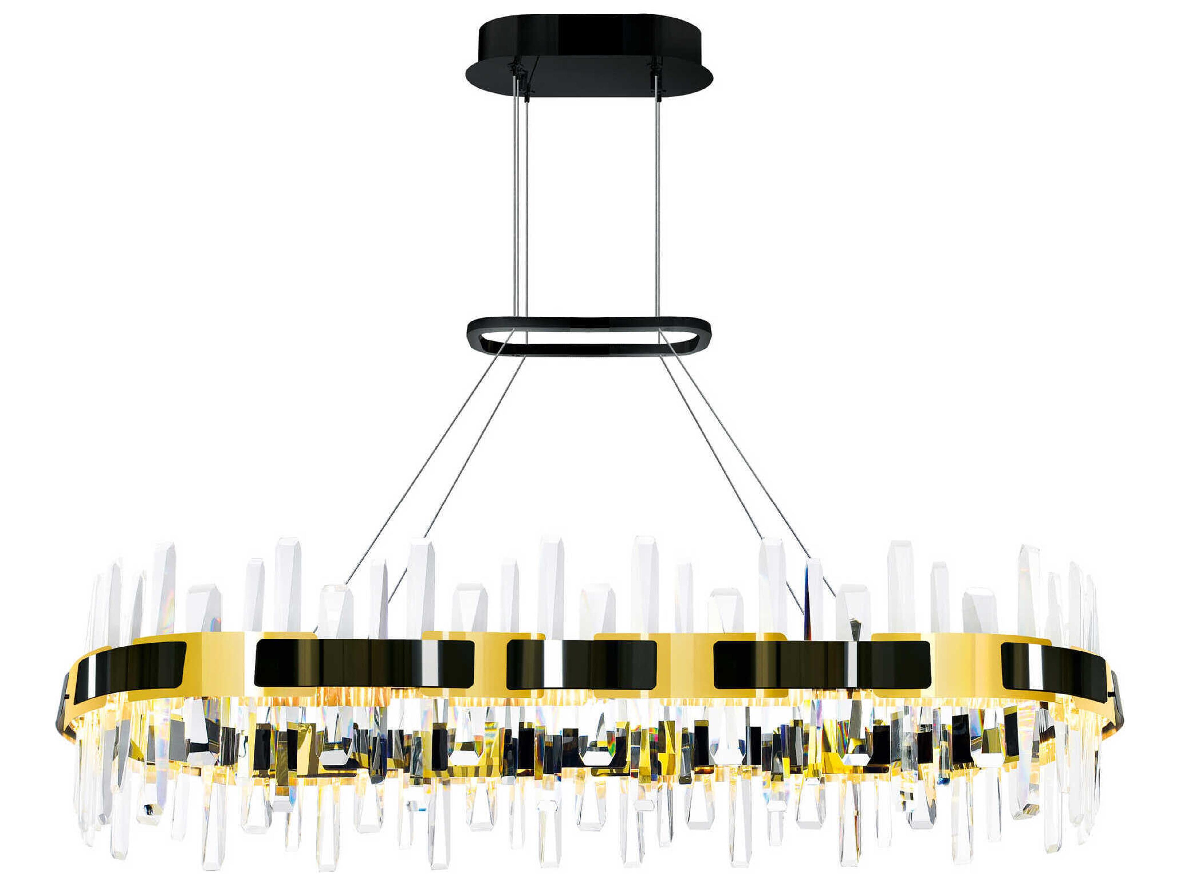 CWI Lighting Aya Pearl Black Titanium Gold Island Pendant