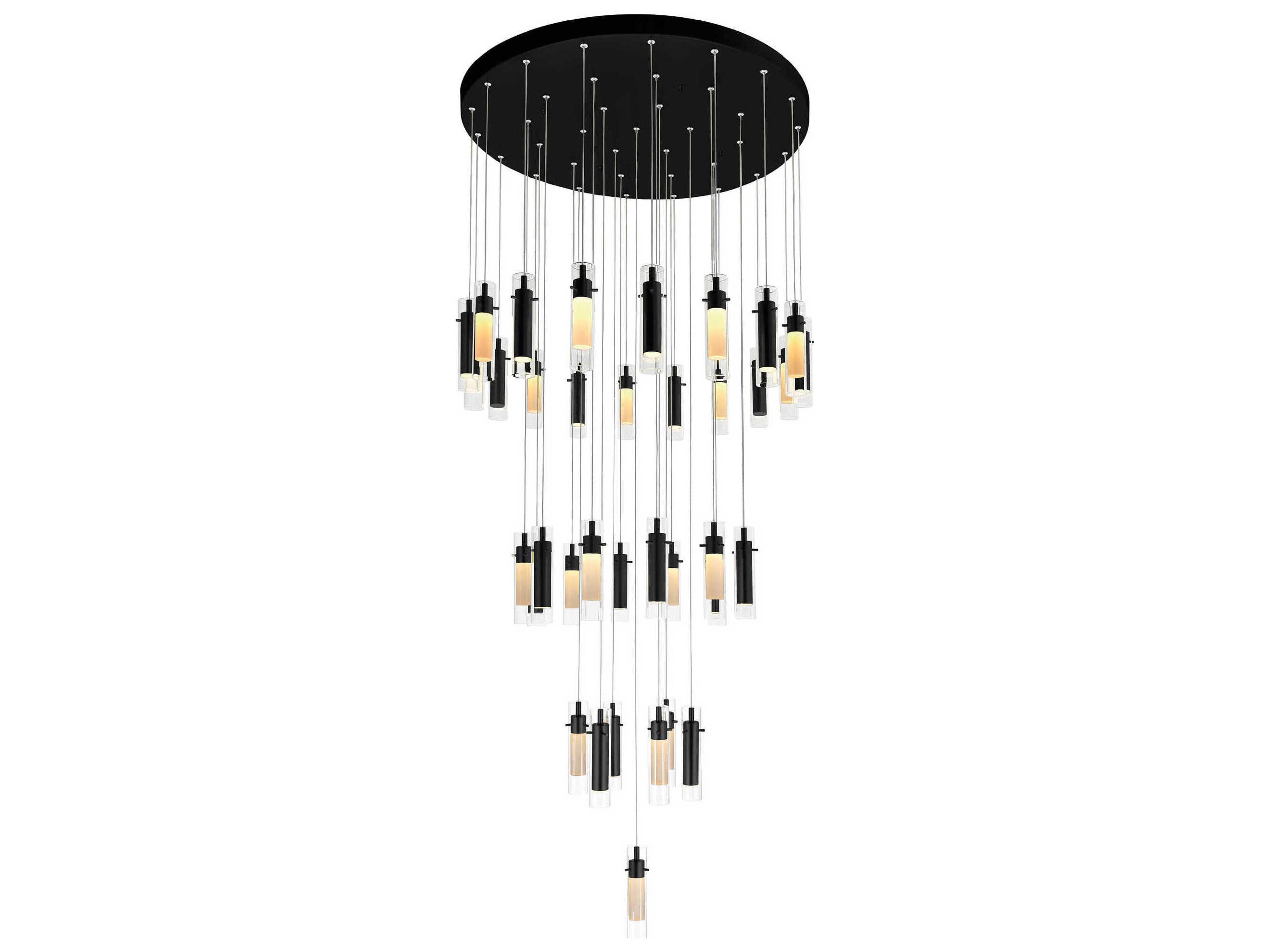 CWI Lighting Olinda Black Pendant