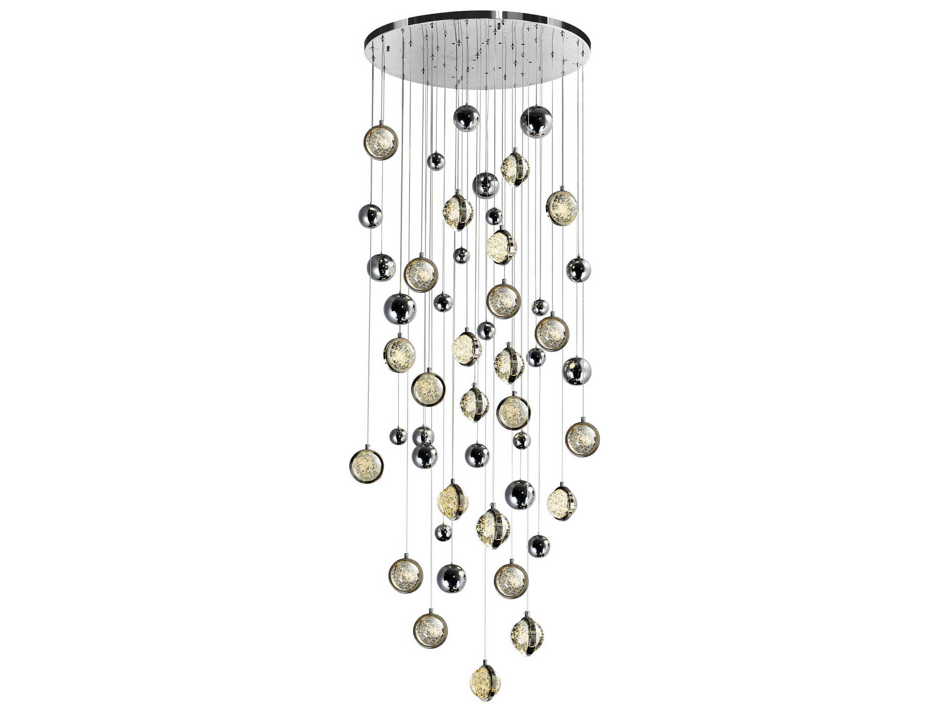 Salvador Polished Nickel Globe Pendant