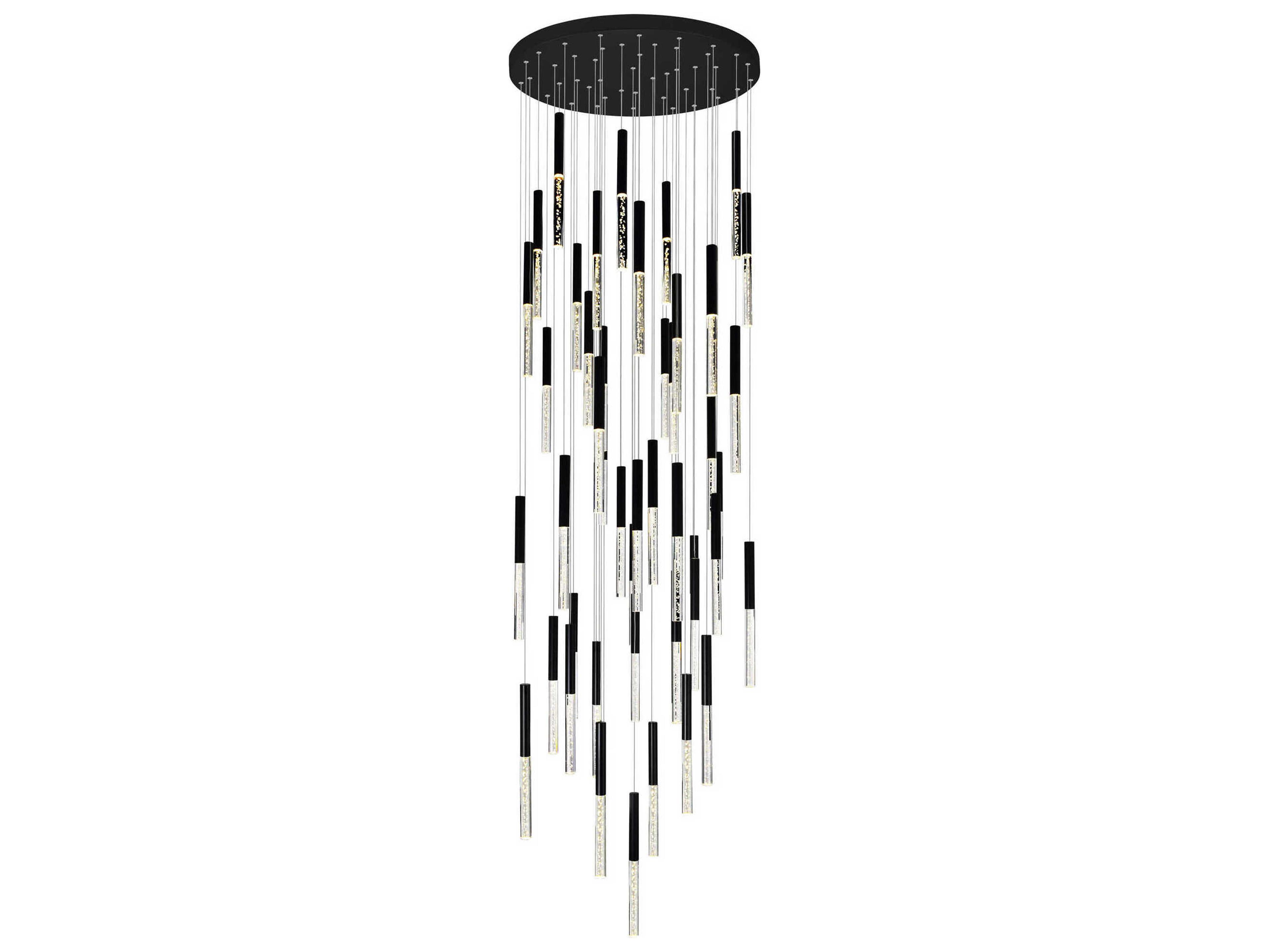 CWI Lighting Dragonswatch Black Linear Pendant