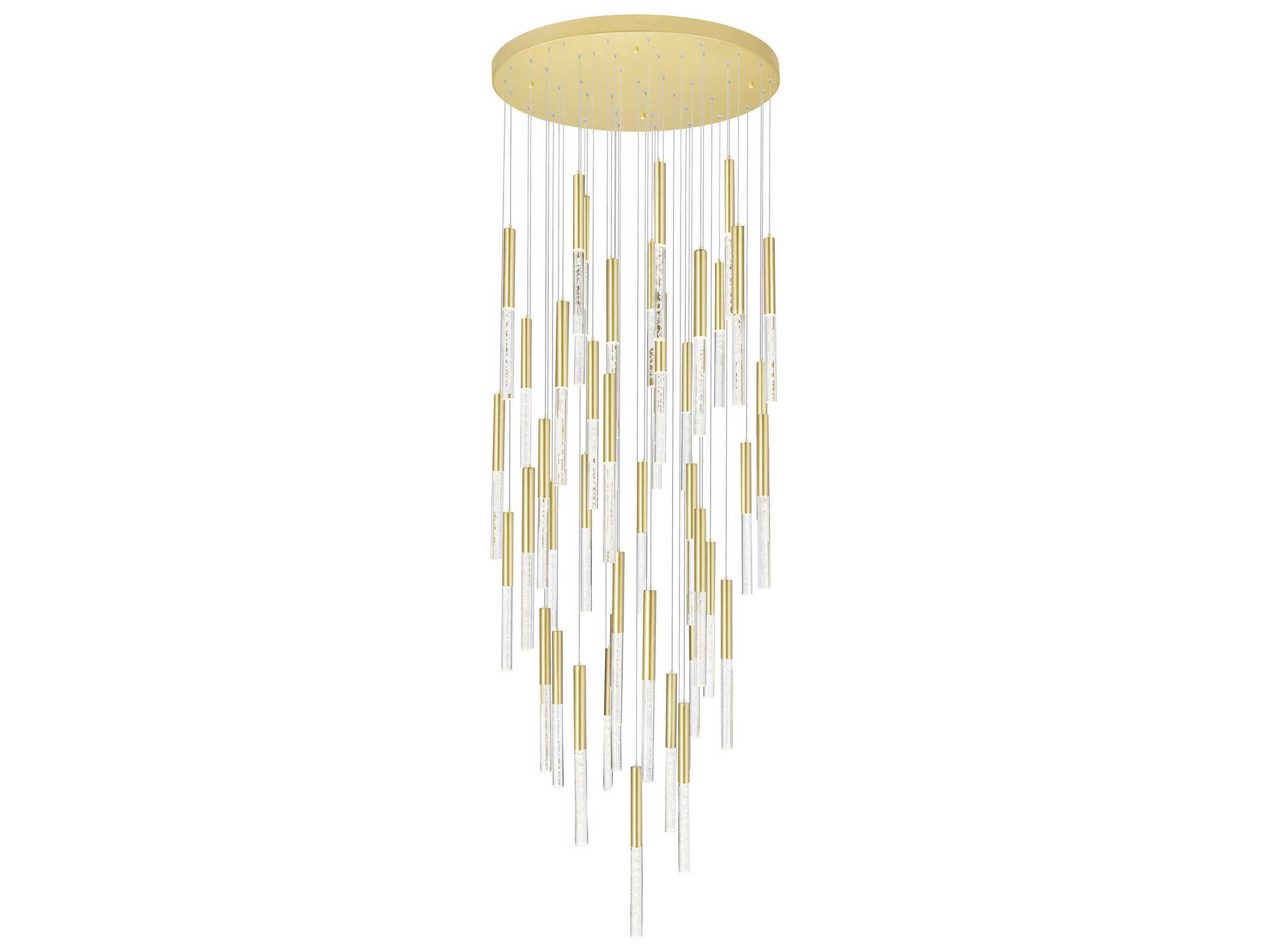 CWI Lighting Dragonswatch Satin Gold Linear Pendant