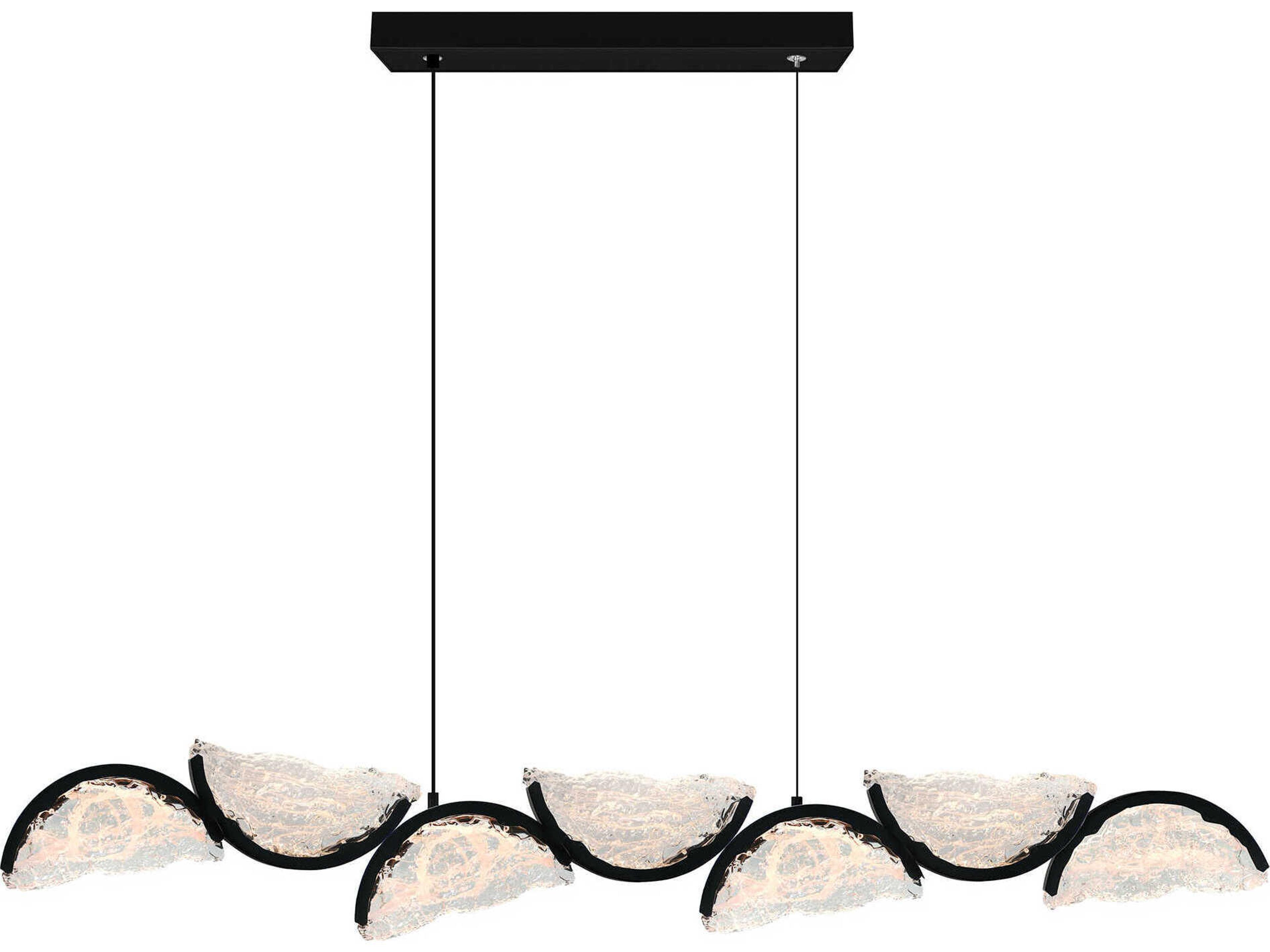 CWI Lighting Moon Black Island Pendant