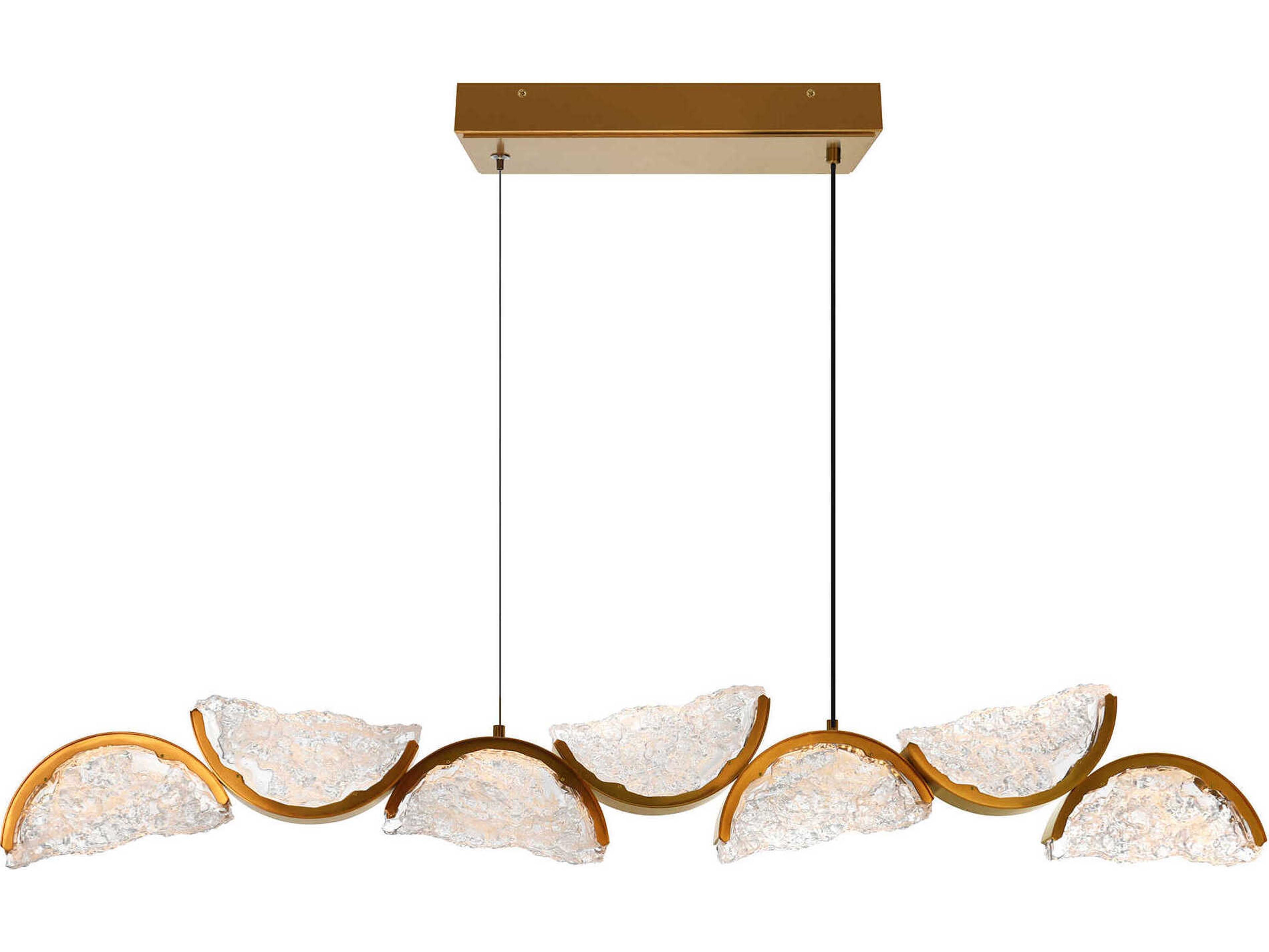 CWI Lighting Moon Brass Island Pendant