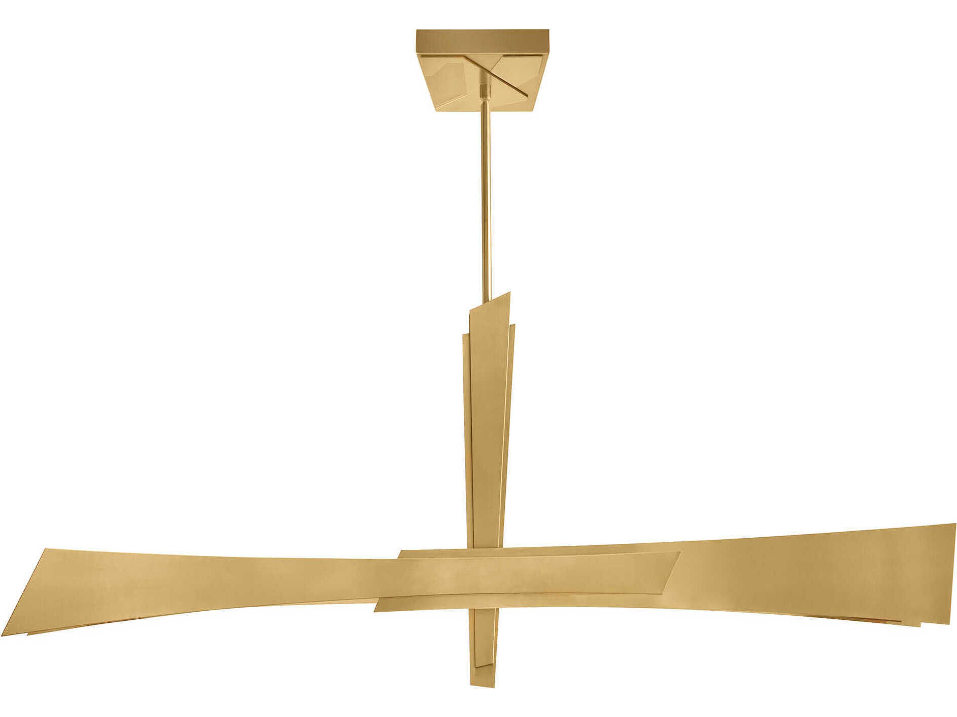 CWI Lighting Solara Brass Linear Island Pendant