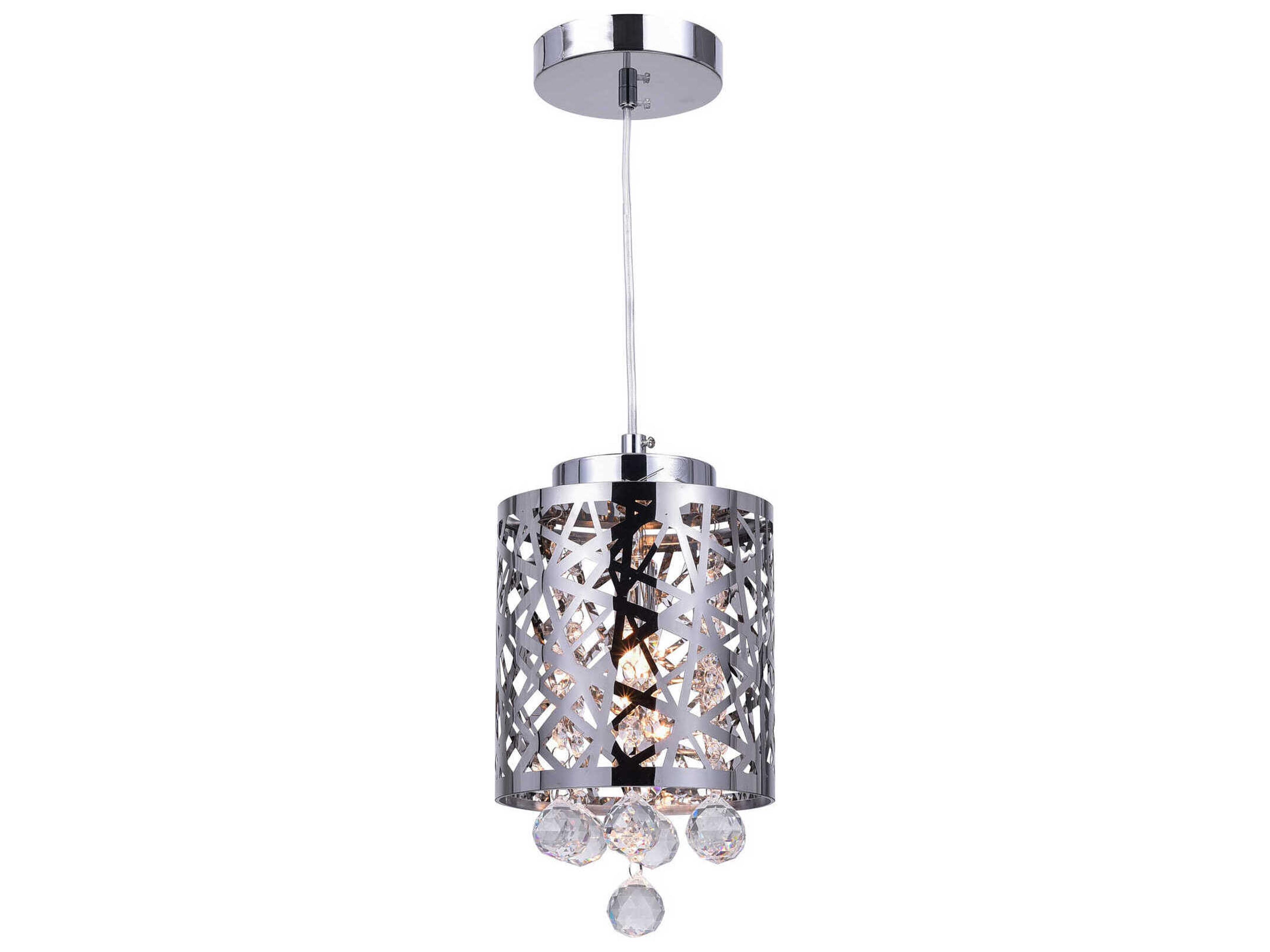 CWI Lighting Eternity 1-Light Stainless Steel Chrome Mini Pendant