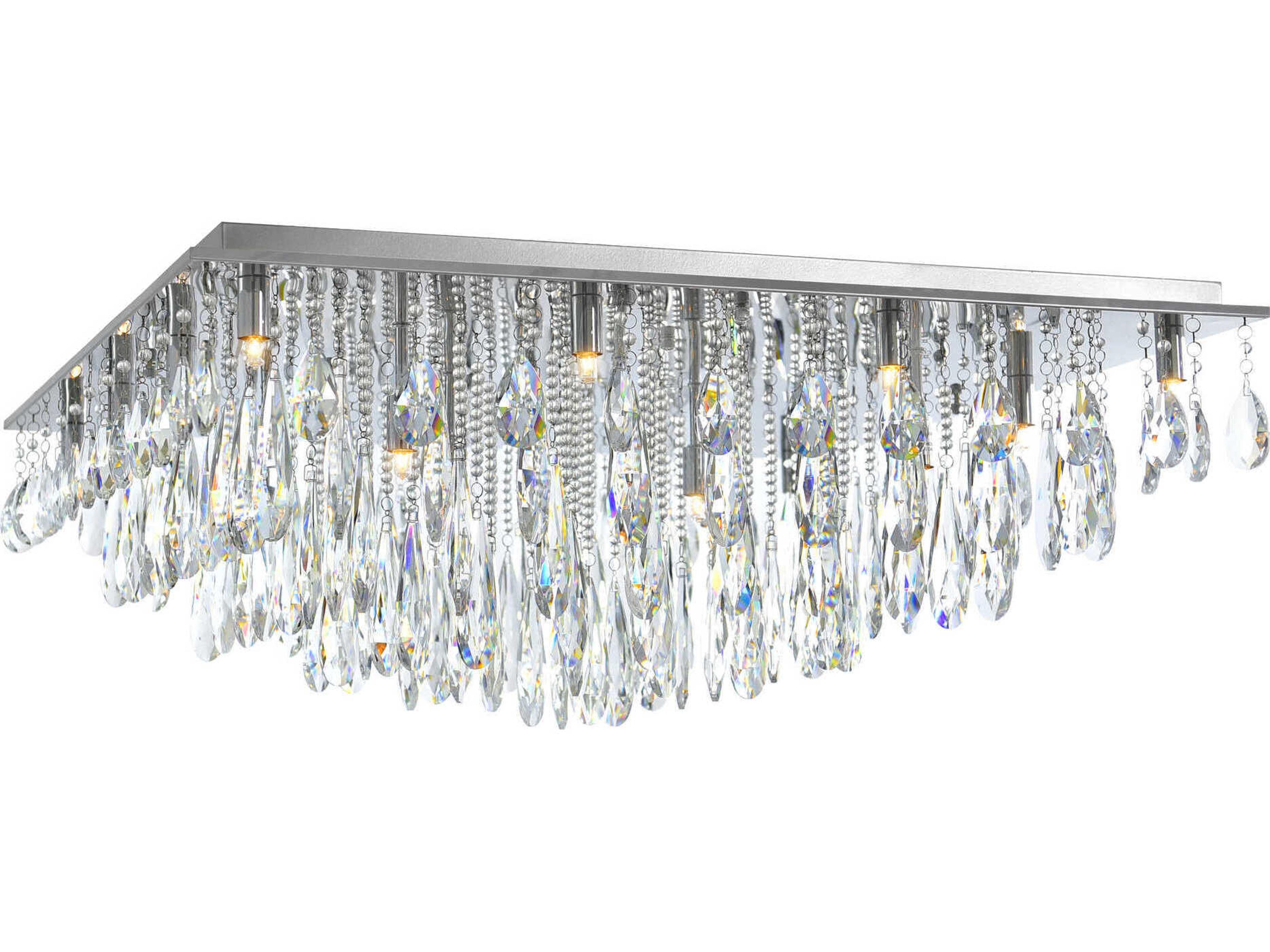 CWI Lighting Bianca 20-Light Chrome Flush Mount