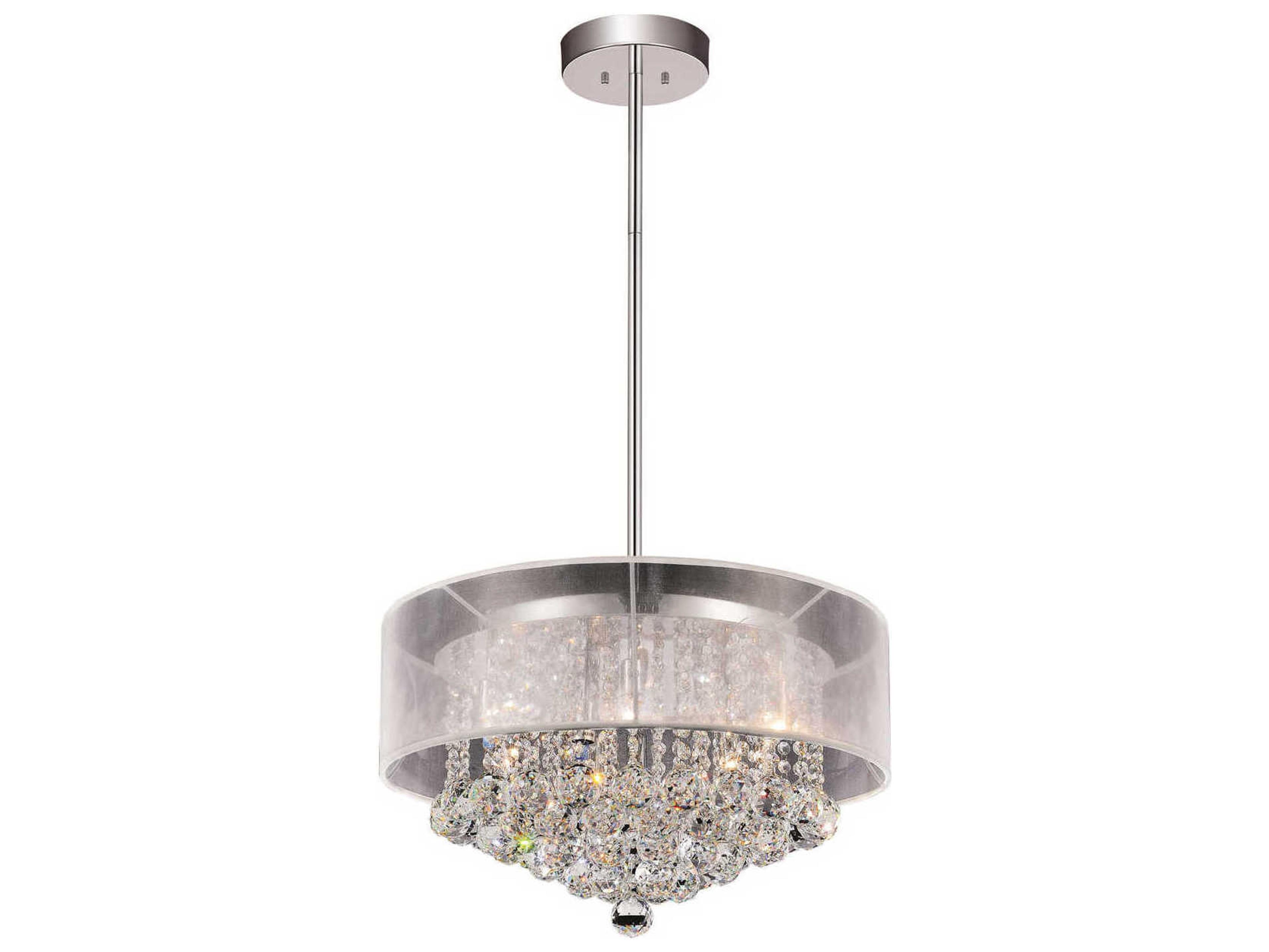 CWI Lighting Radiant 9-Light Chrome Traditional Drum Pendant