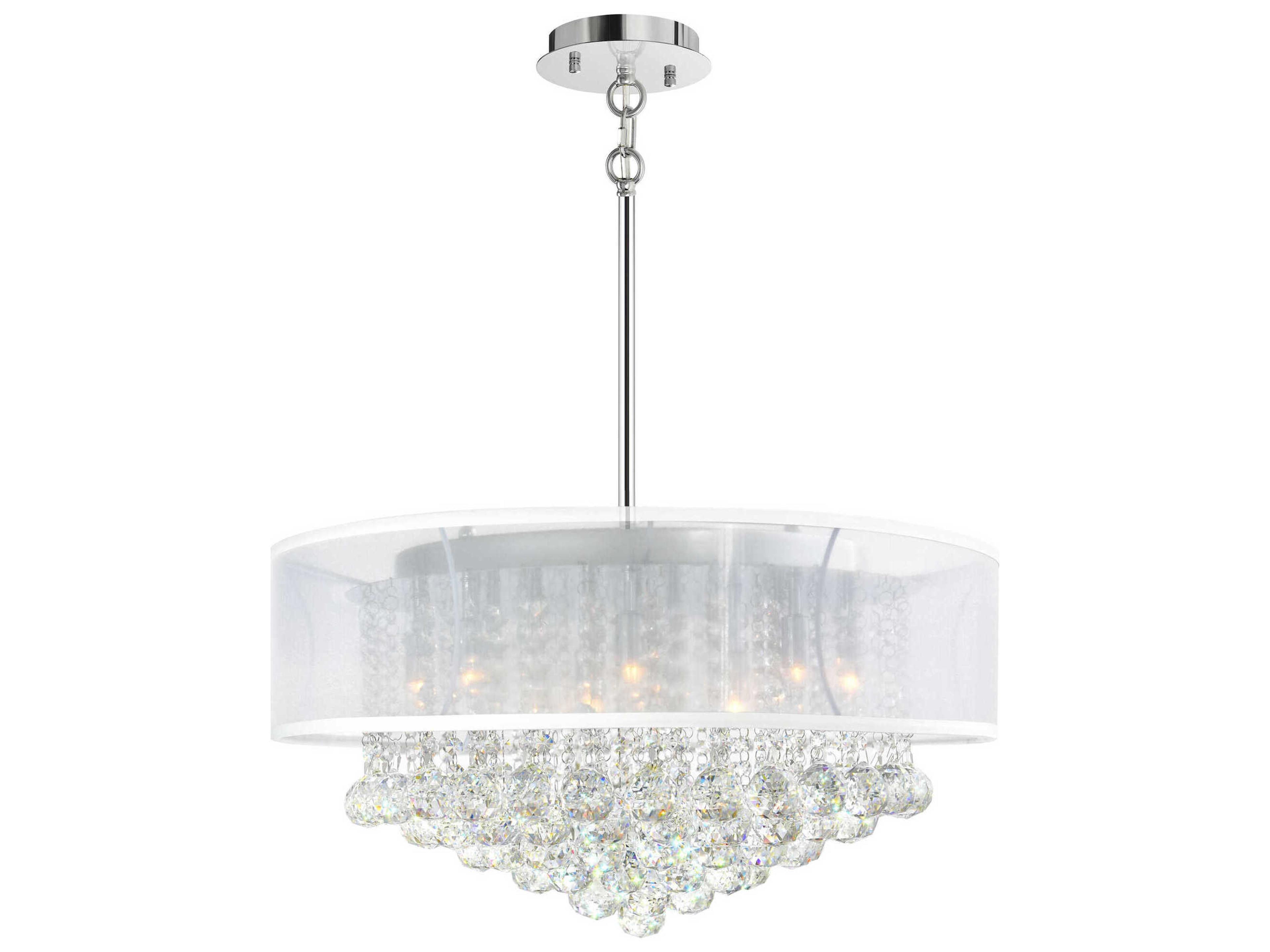 CWI Lighting Radiant 12-Light Chrome Traditional Pendant