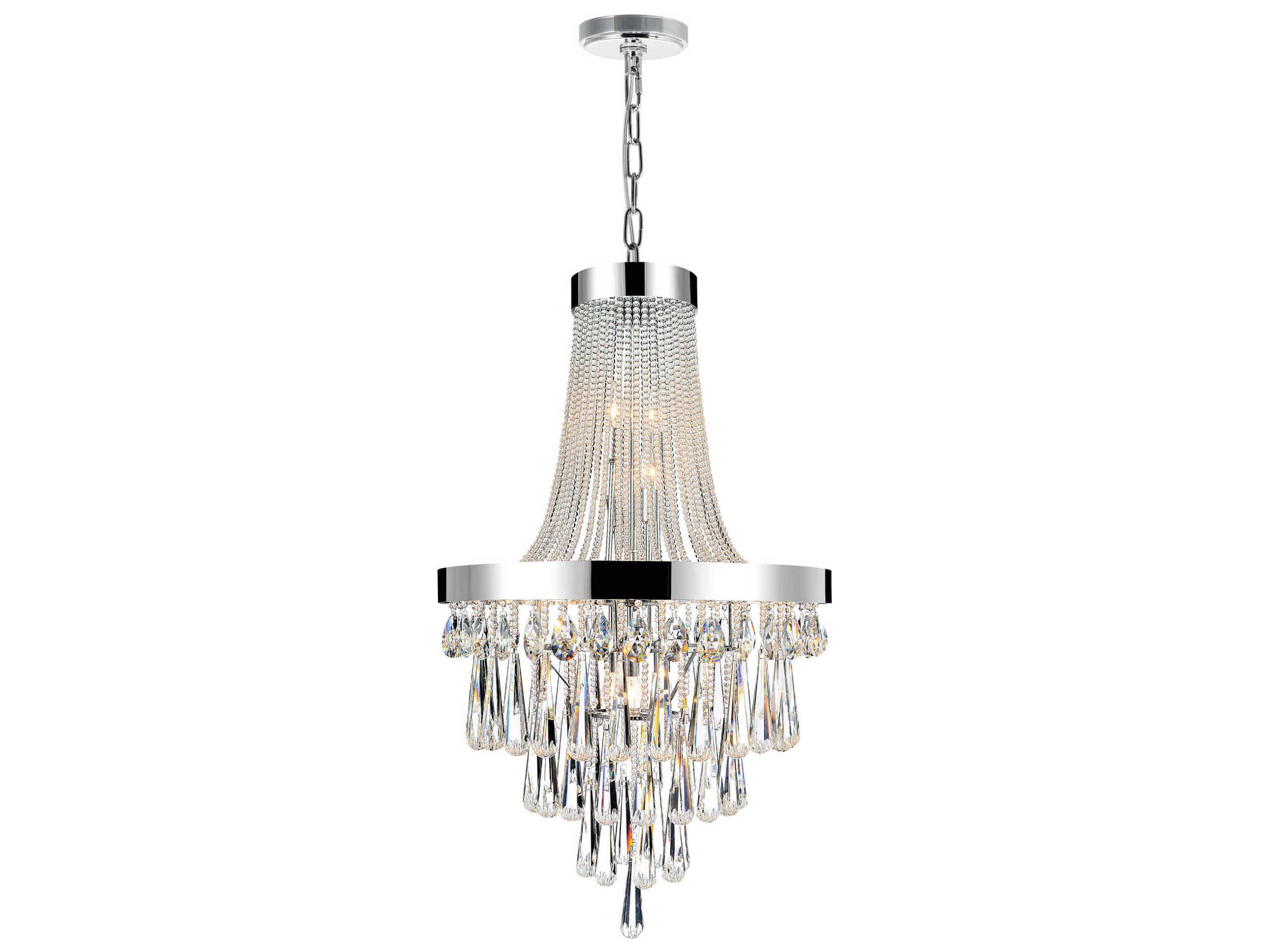 CWI Lighting Vast 13-Light Chrome Empire Chandelier