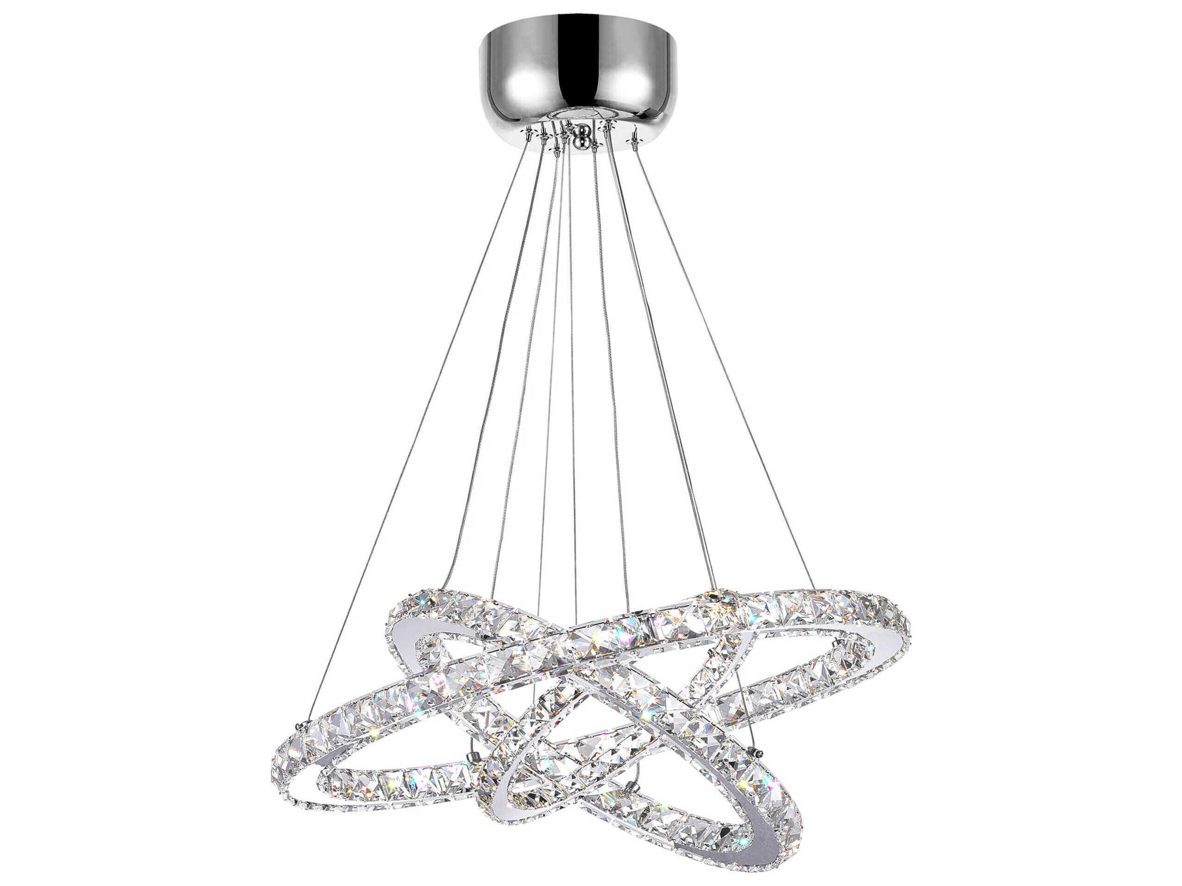 CWI Lighting Ring Stainless Steel Round Pendant
