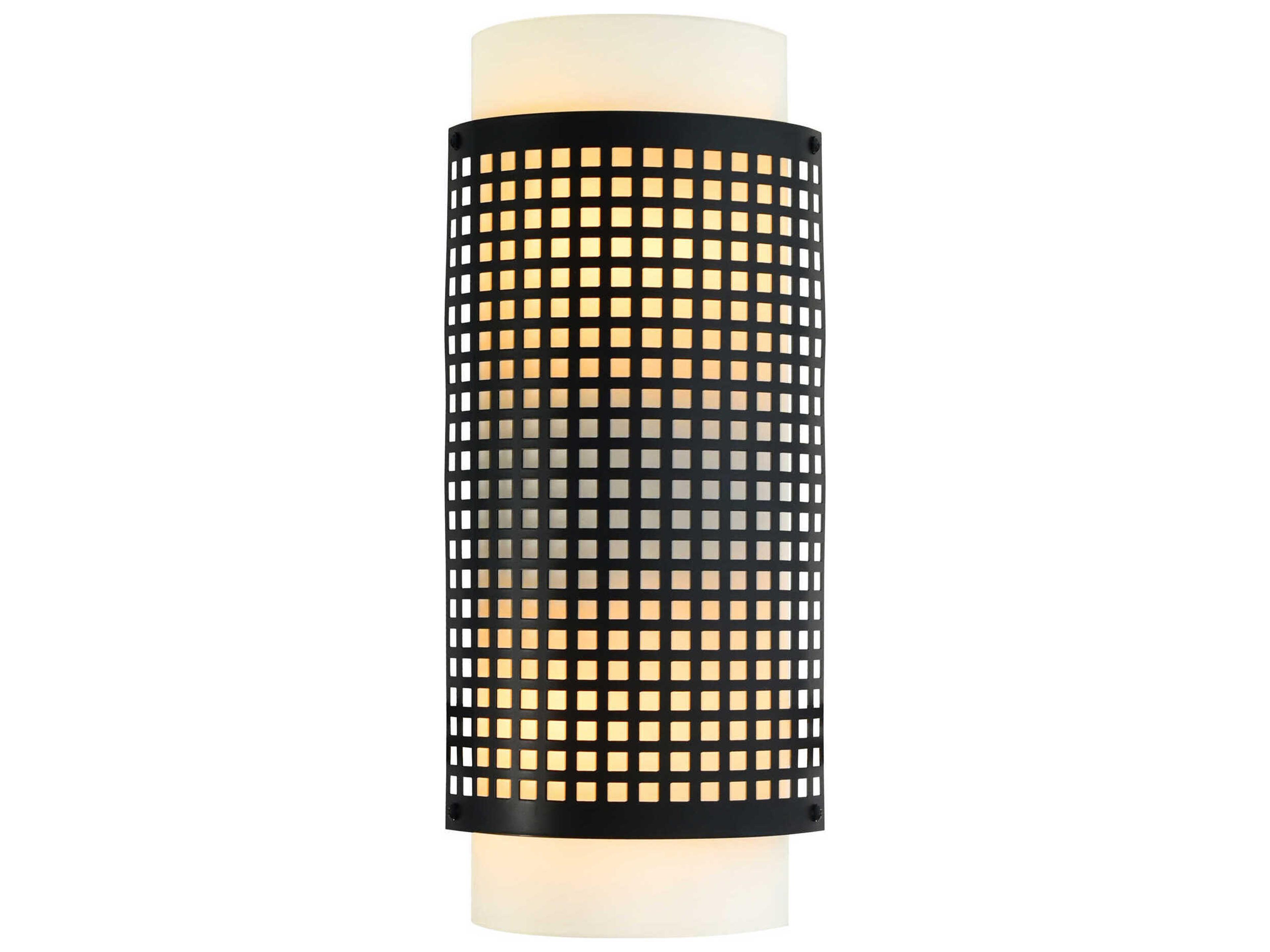 CWI Lighting Checkered 2-Light Black Vanity Light