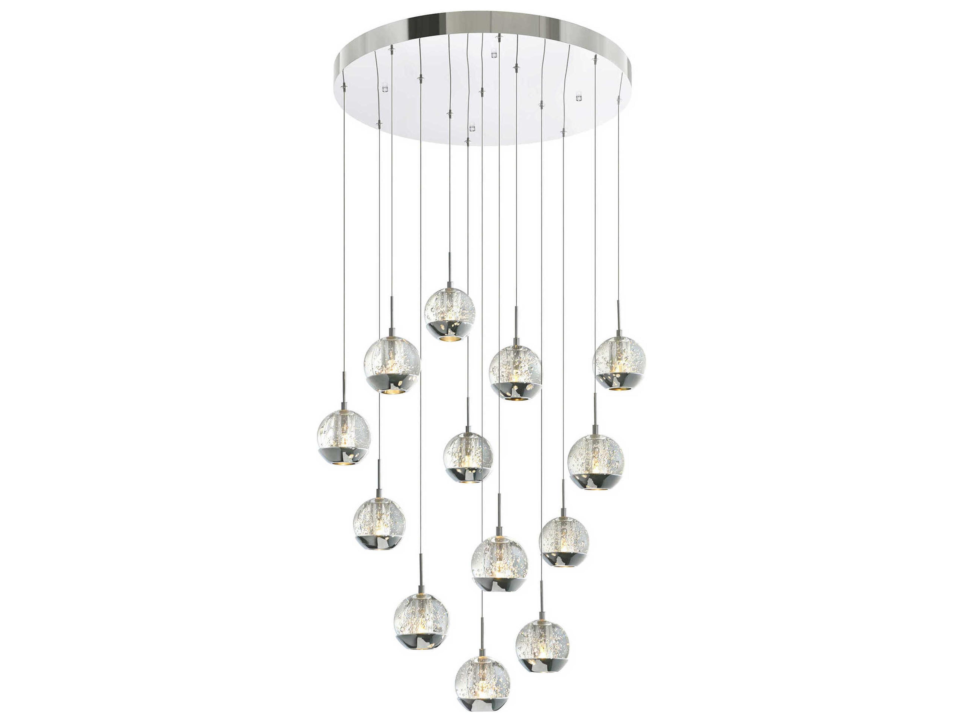 CWI Lighting Perrier 13-Light Chrome Globe Pendant