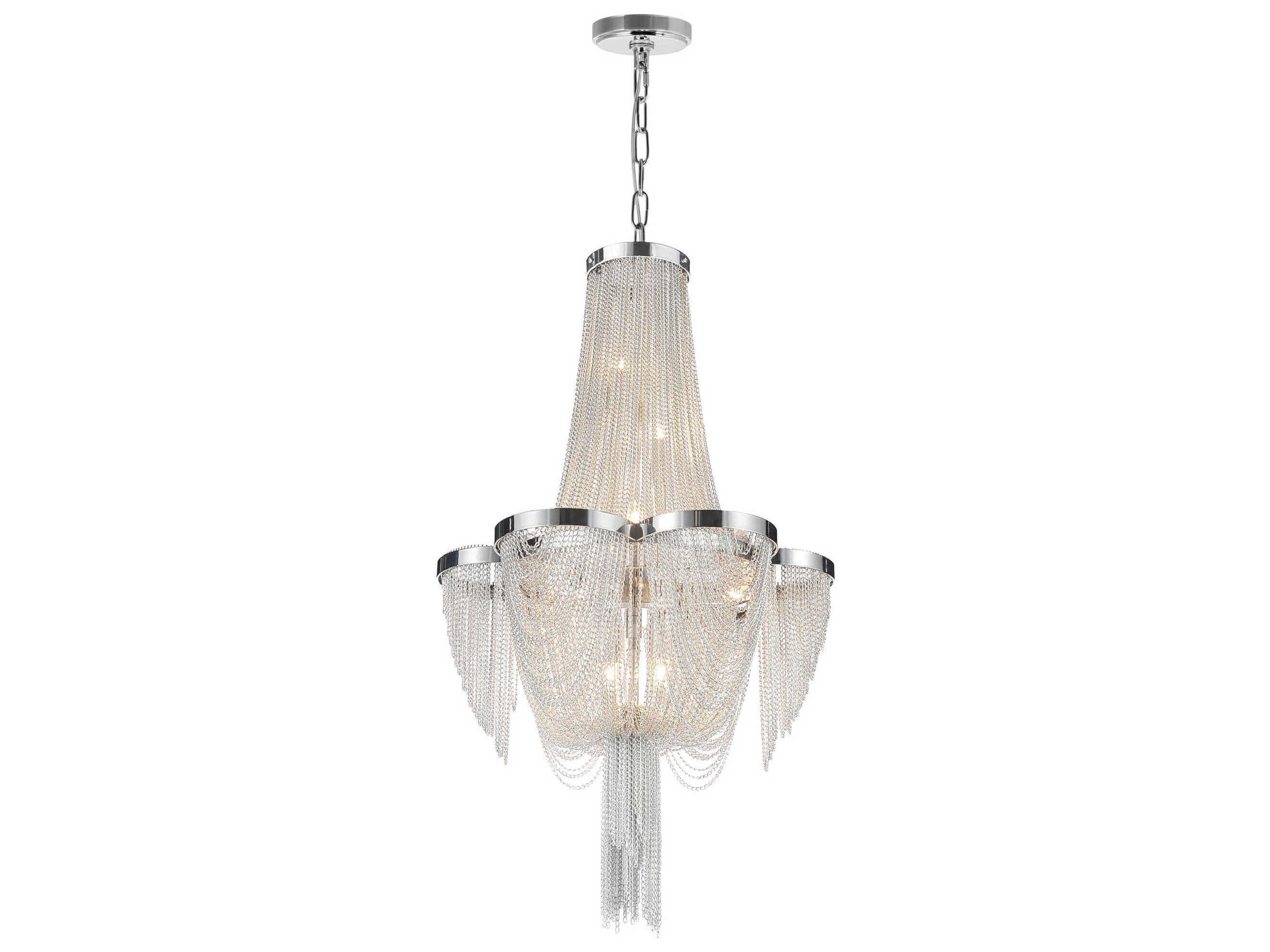 Taylor 7-Light Chrome Empire Chandelier