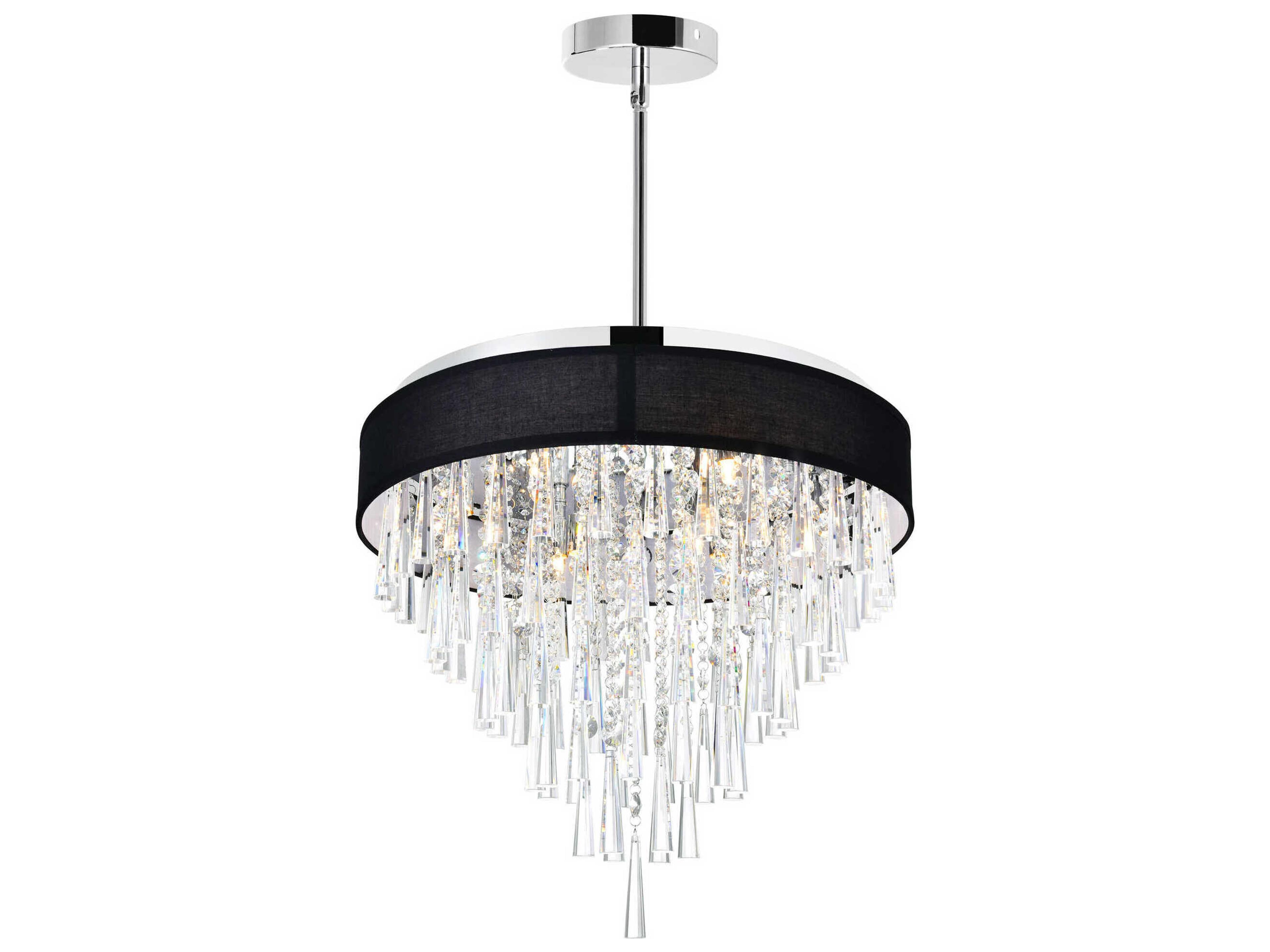 CWI Lighting Franca 8-Light Black Chandelier