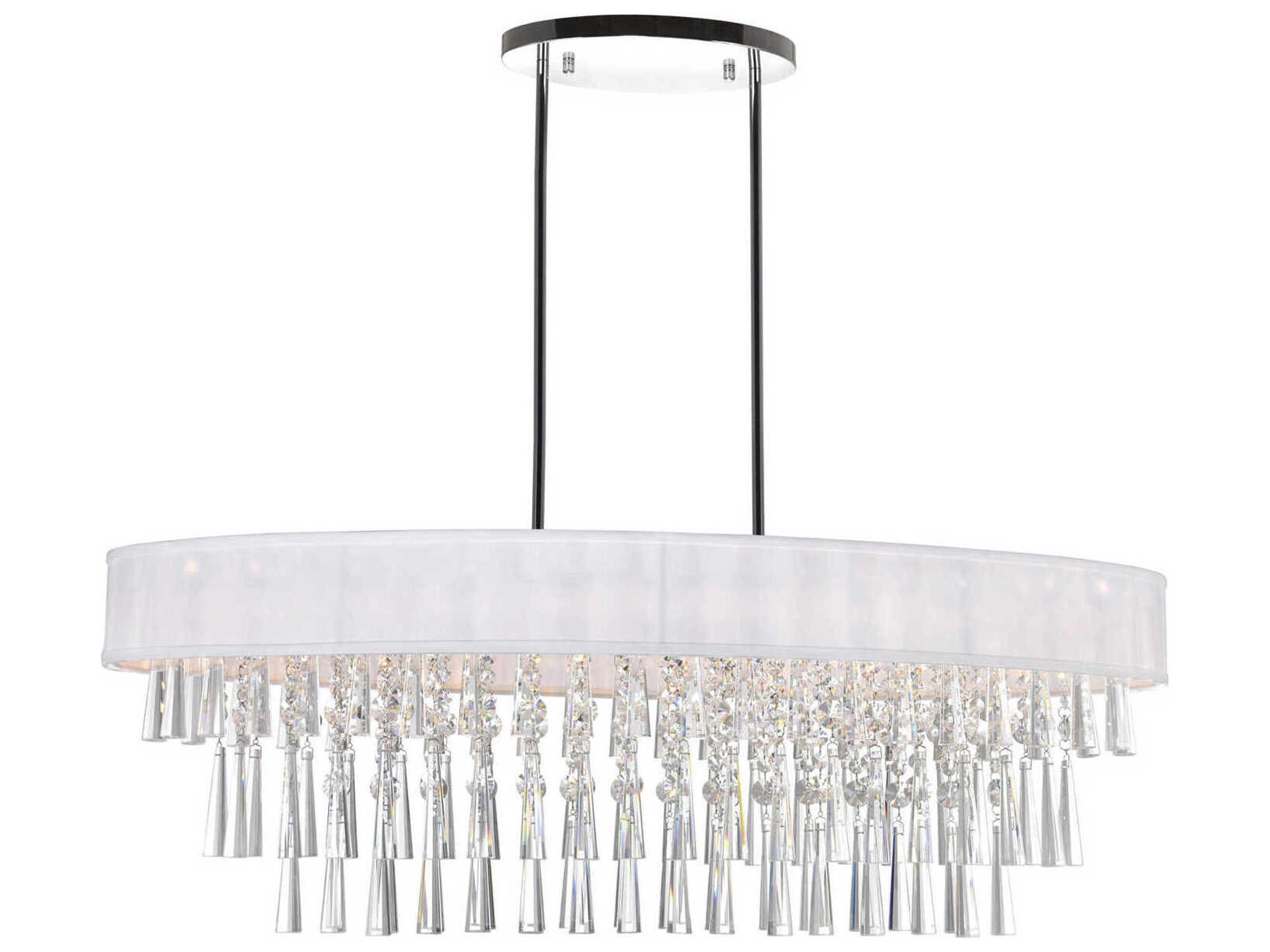 CWI Lighting Franca 8-Light Off White Island Pendant