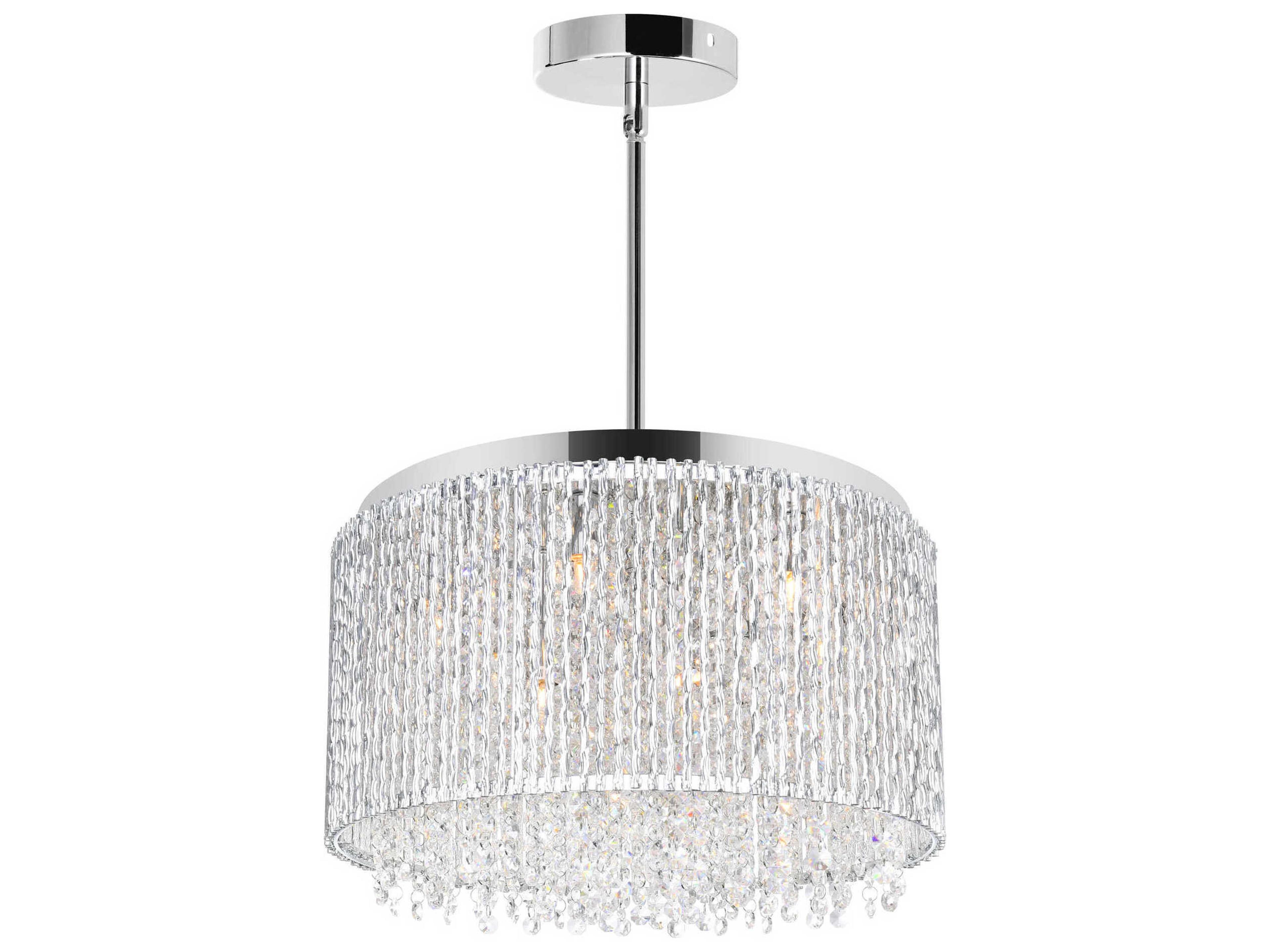 CWI Lighting Claire 14-Light Chrome Drum Pendant