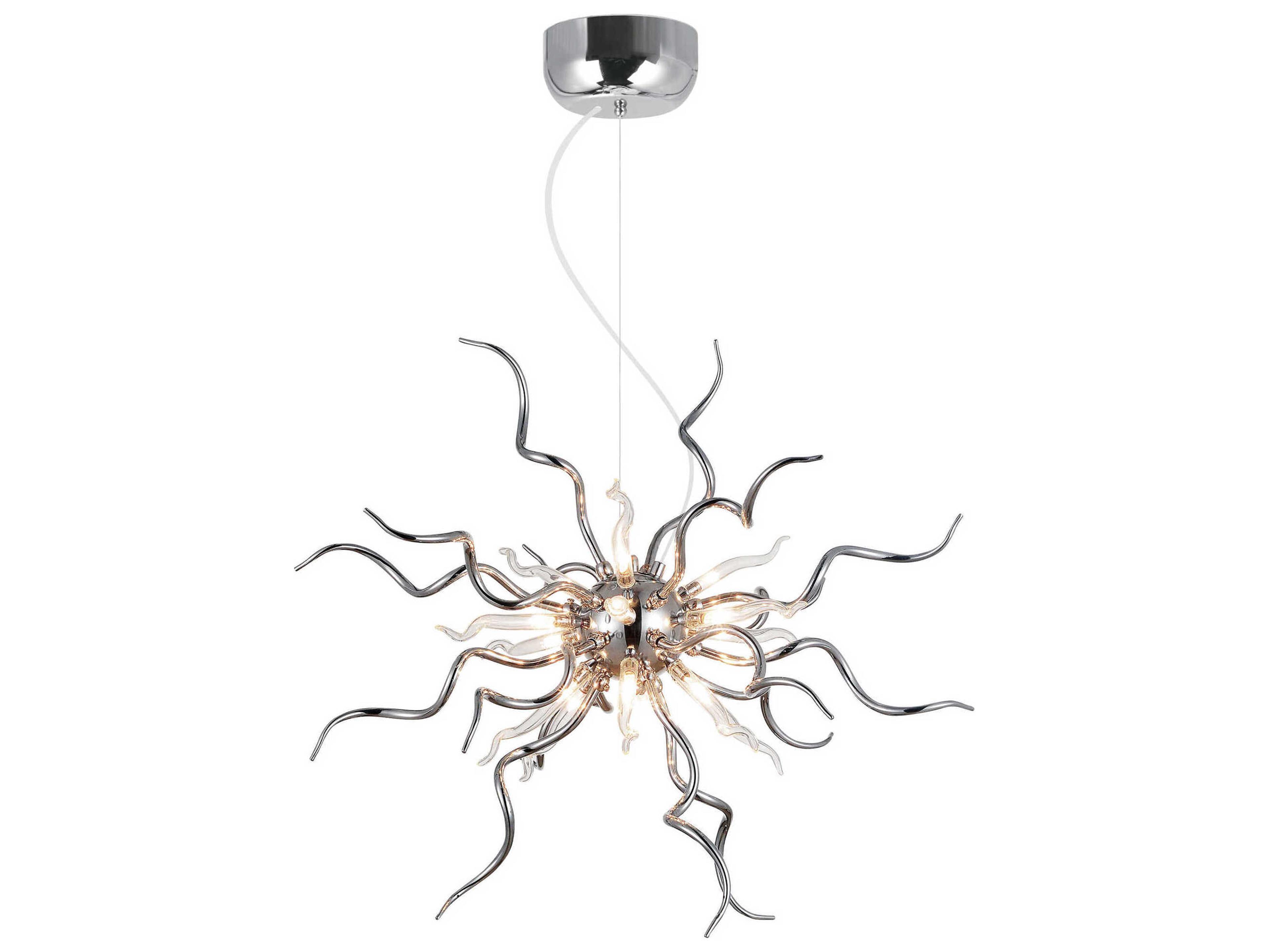 CWI Lighting Twist 15-Light Chrome Sputnik Chandelier