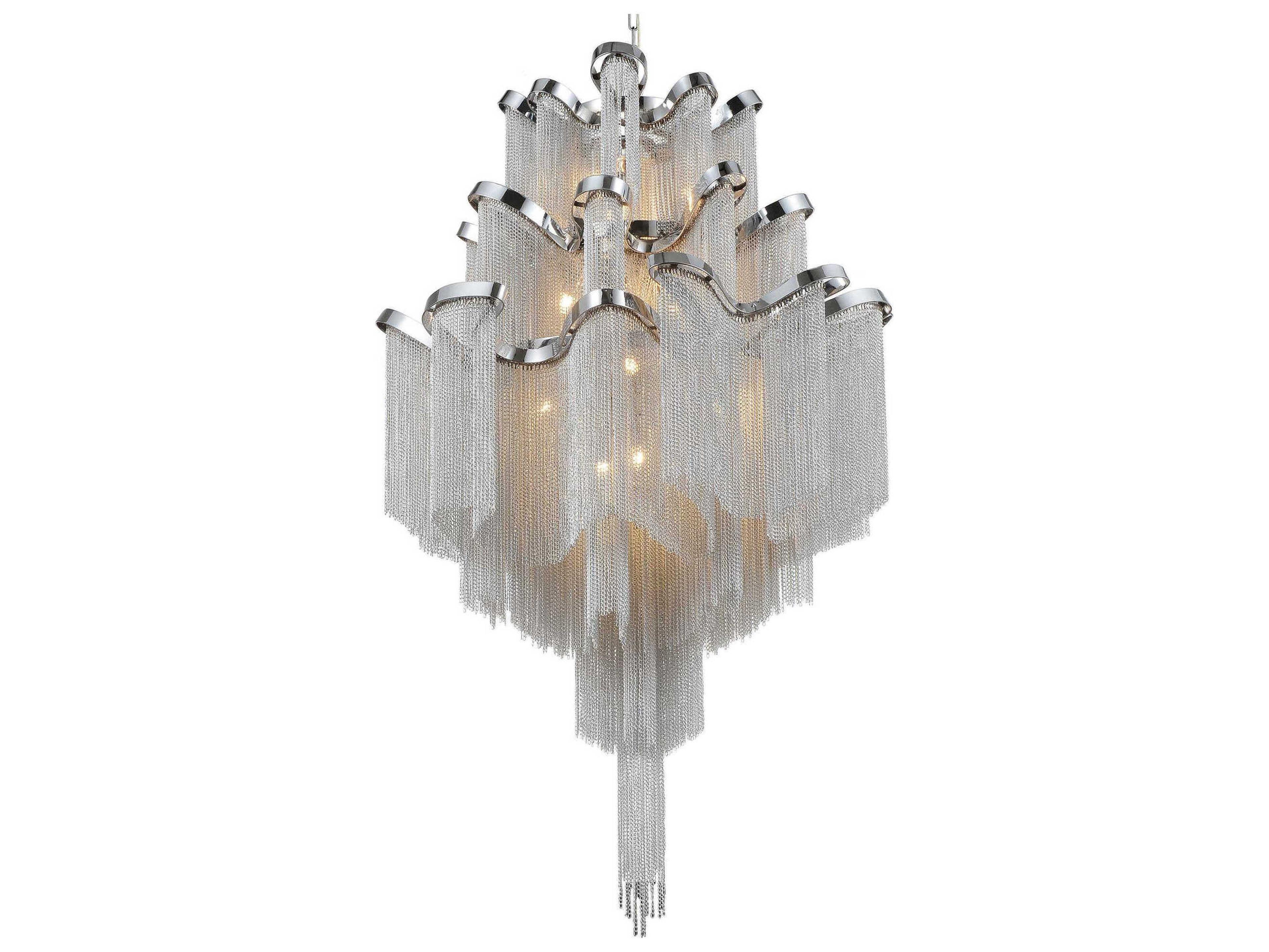 CWI Lighting Daisy 17-Light Chrome Chandelier