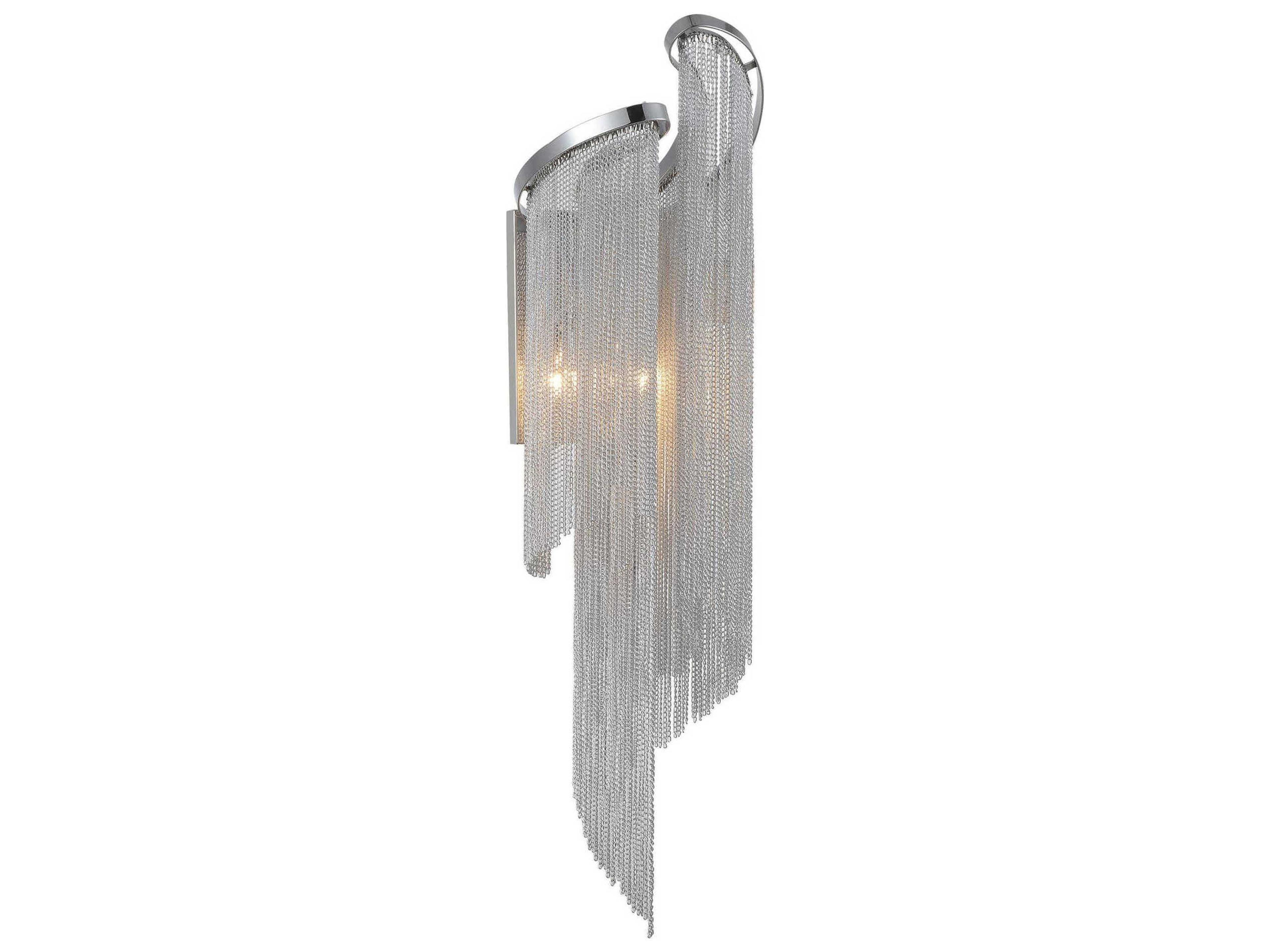 CWI Lighting Daisy 2-Light Chrome Vanity Light