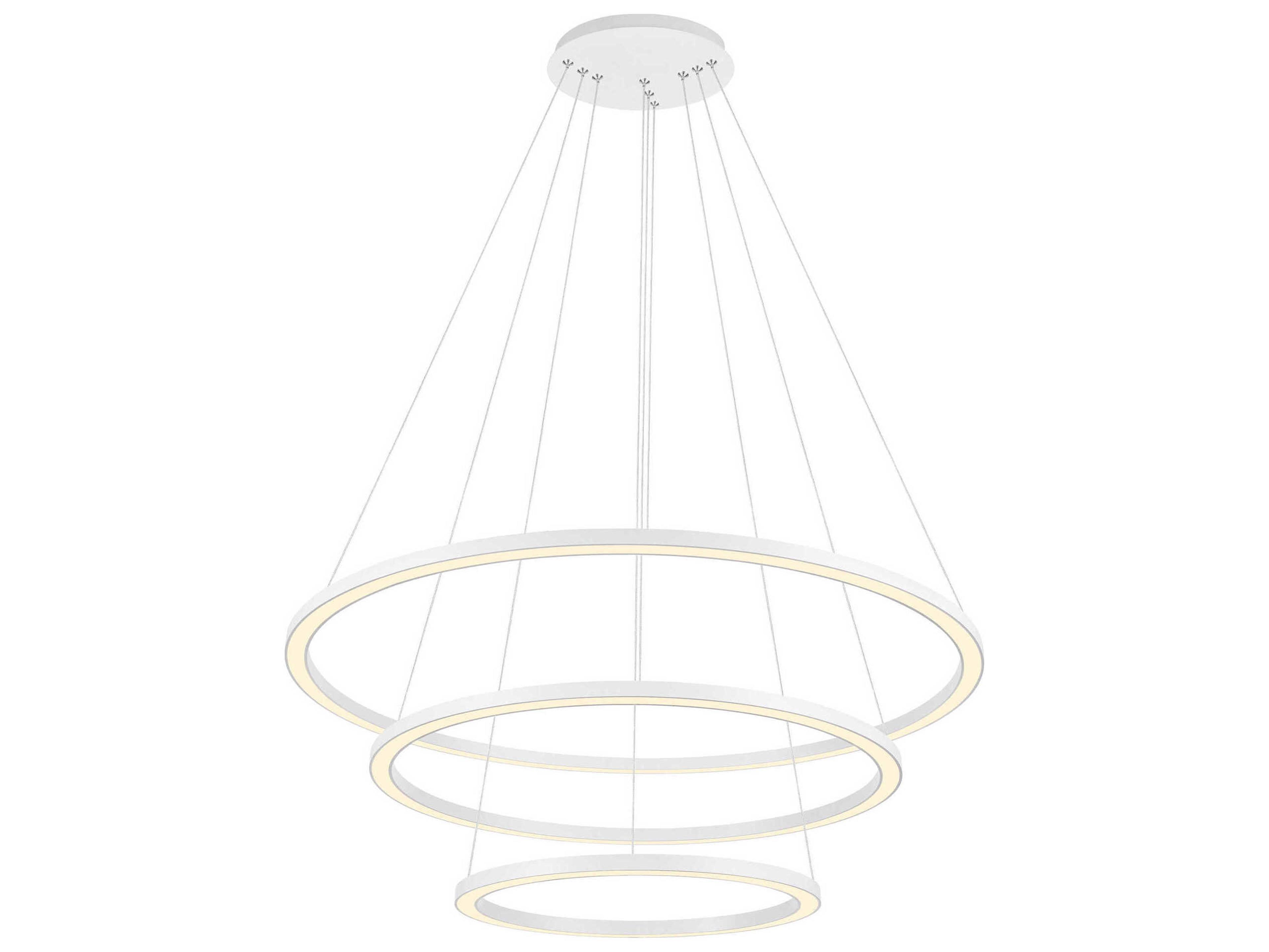 CWI Lighting Chalice White Round Tiered Pendant