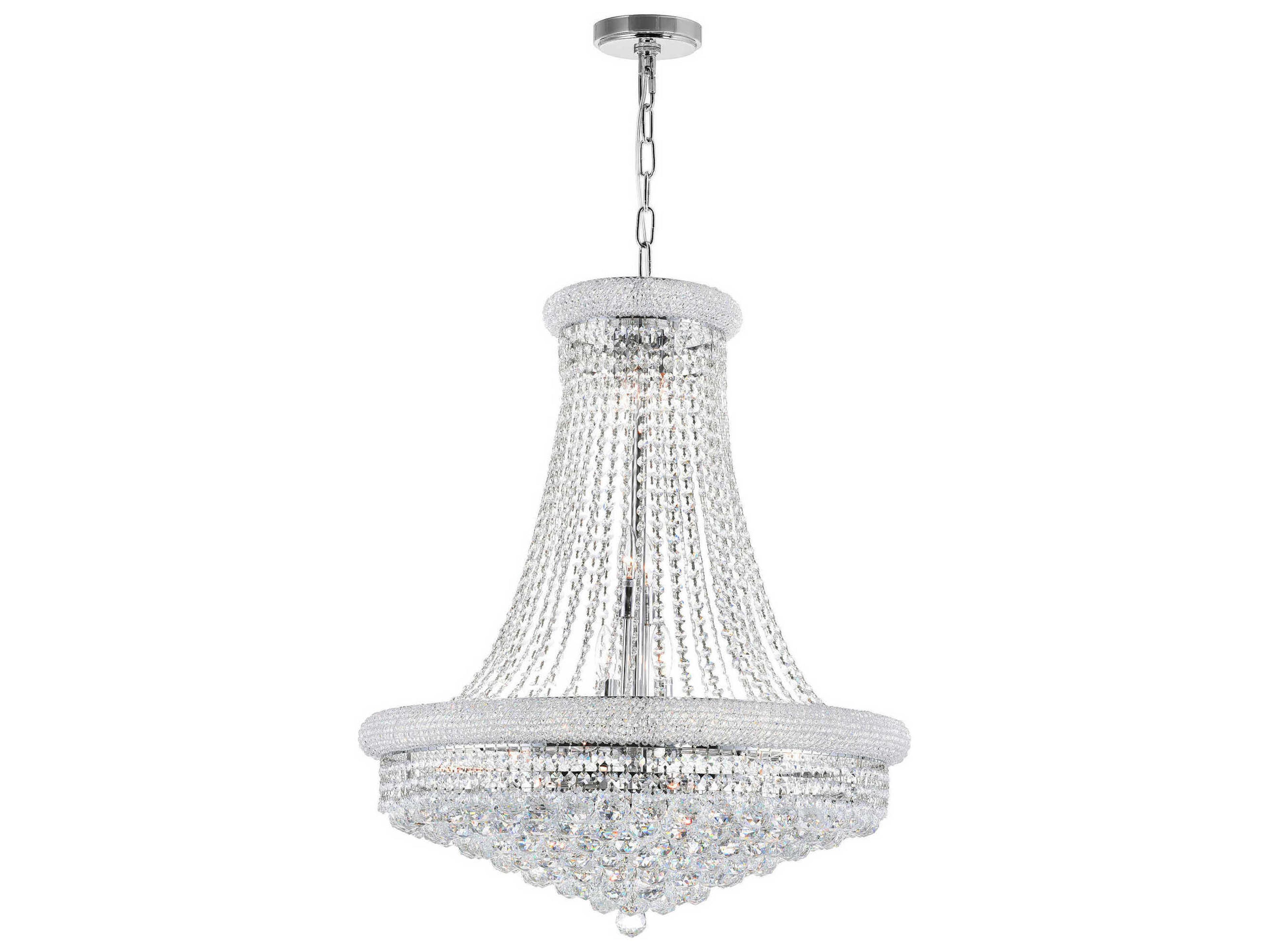 CWI Lighting Empire 18-Light Chrome Traditional Chandelier