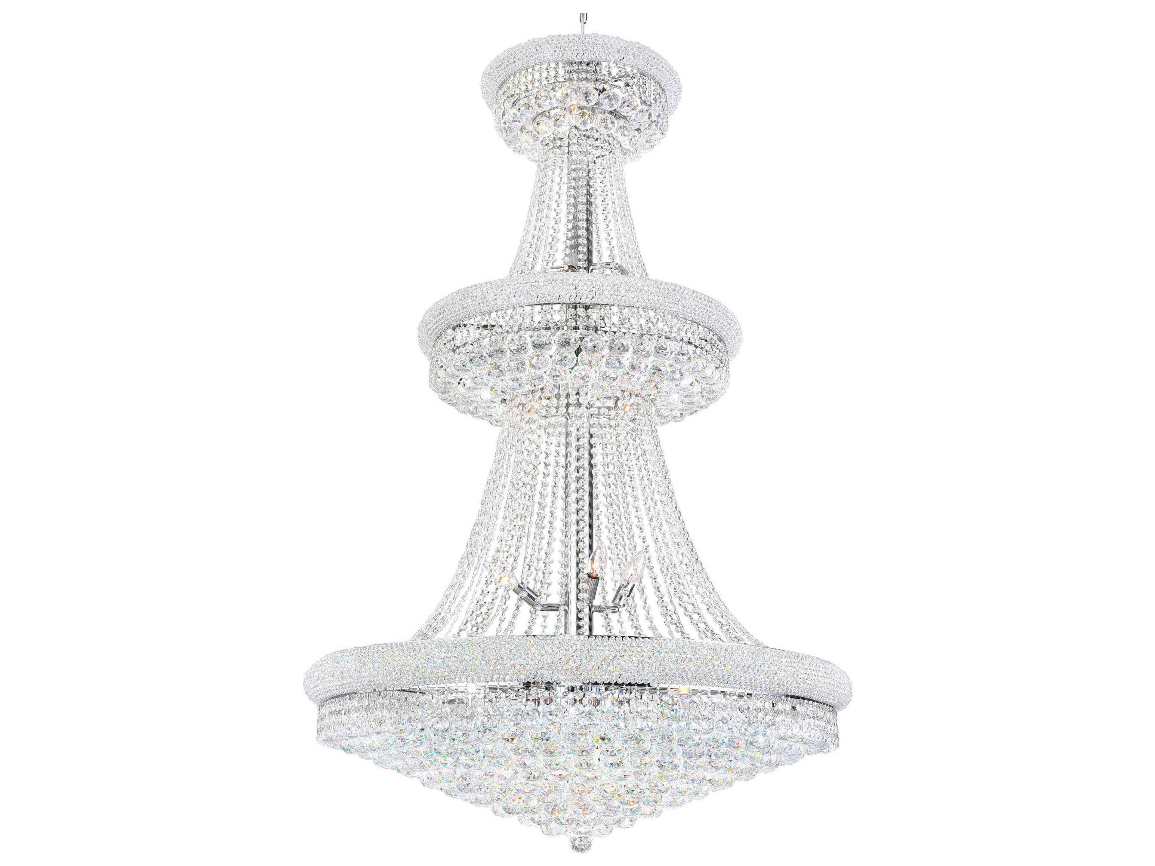 CWI Lighting Empire 34-Light Chrome Traditional Chandelier