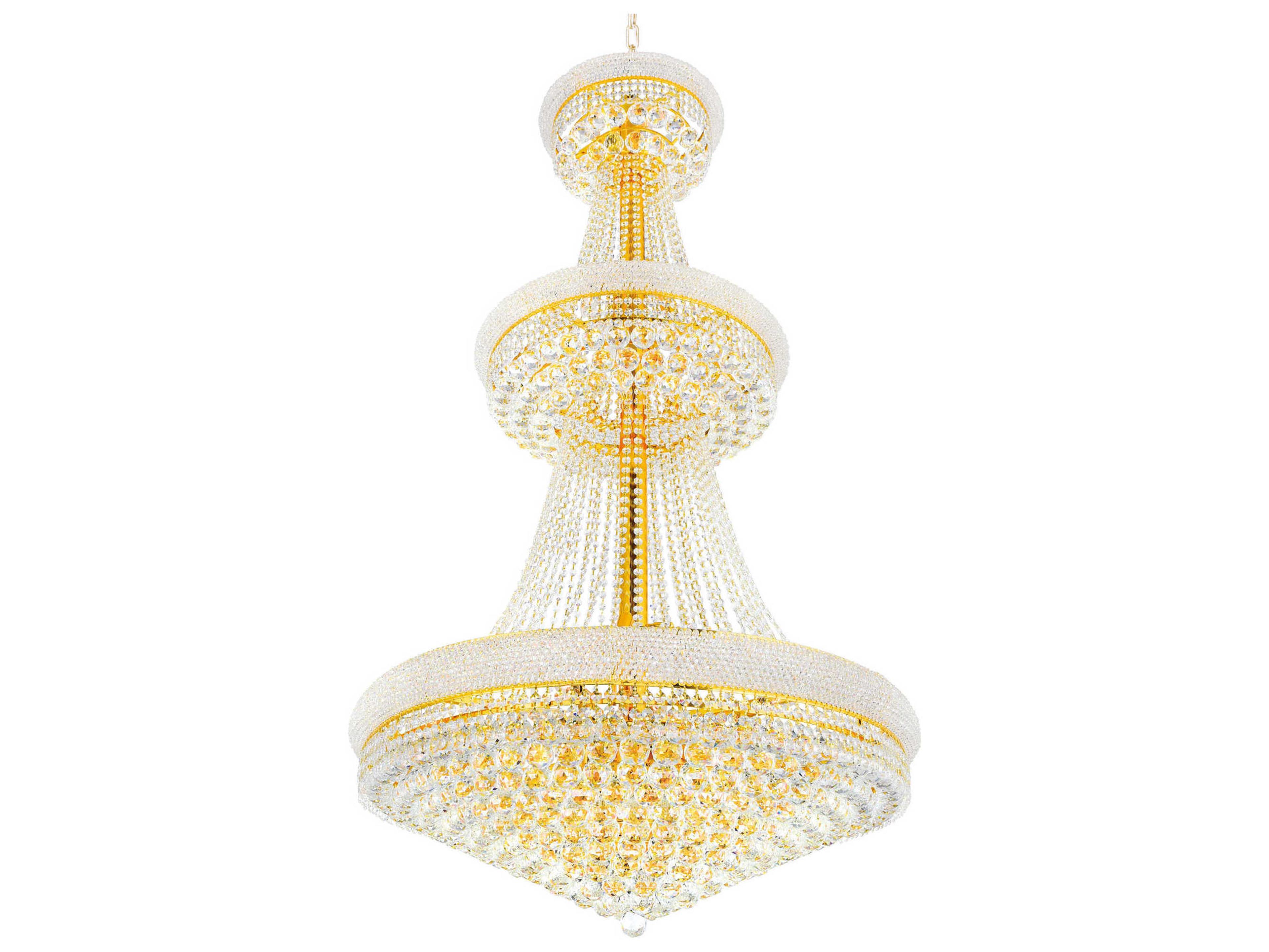 CWI Lighting Empire 34-Light Gold Traditional Chandelier