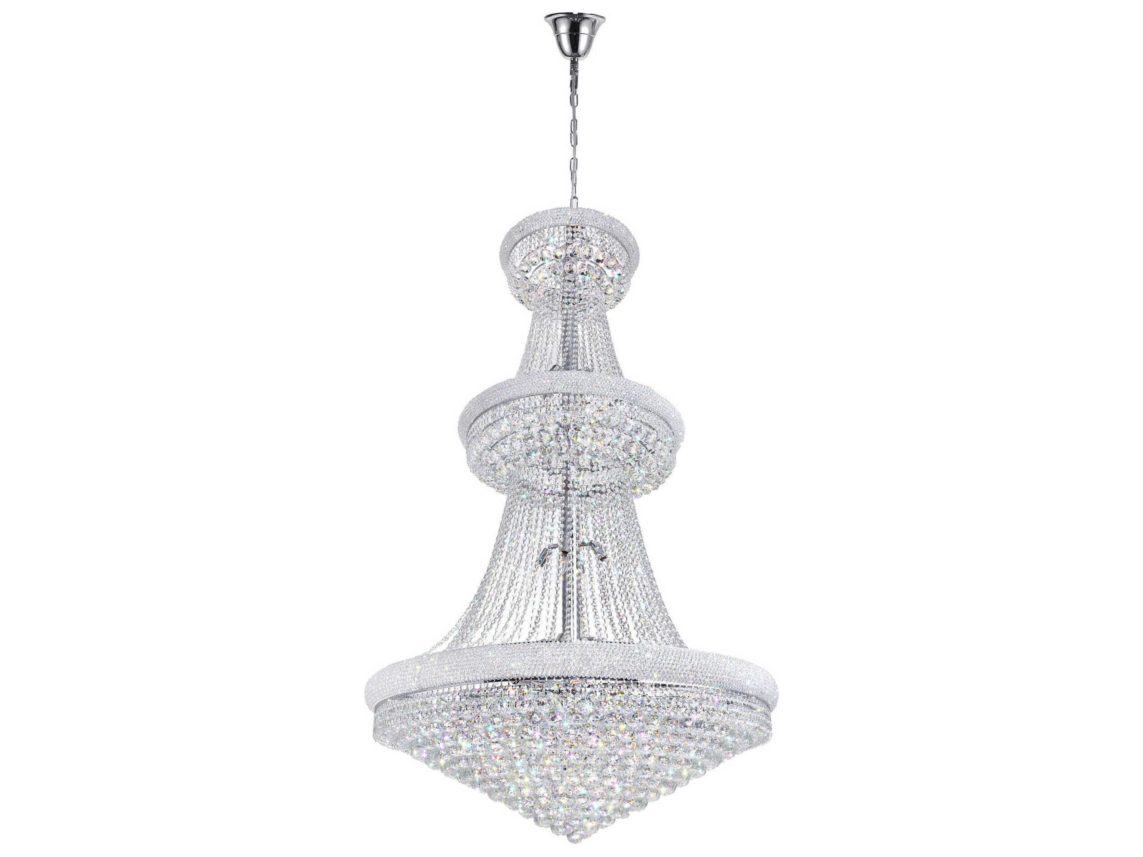 CWI Lighting Empire 38-Light Chrome Traditional Chandelier