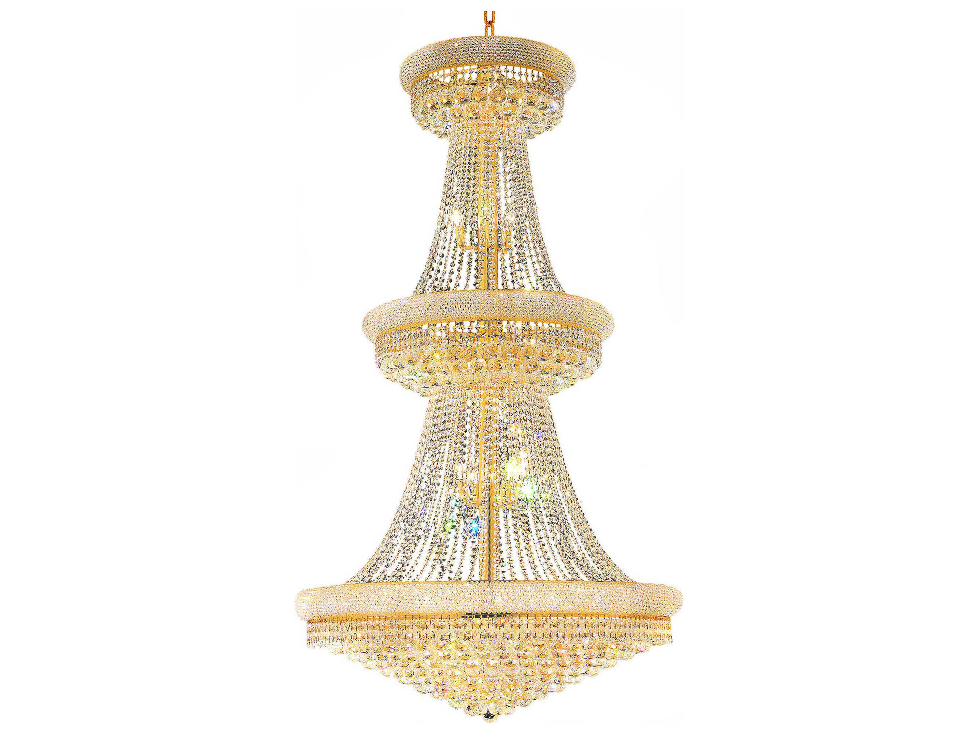 CWI Lighting Empire 38-Light Gold Traditional Chandelier